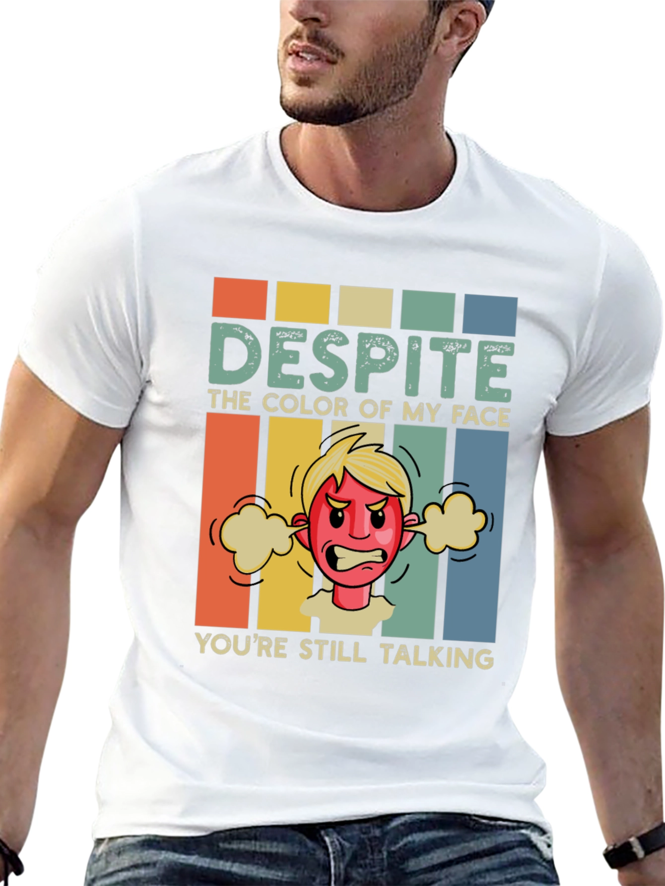 Humorous Graphic Tee: Despite My Face Youre Talking