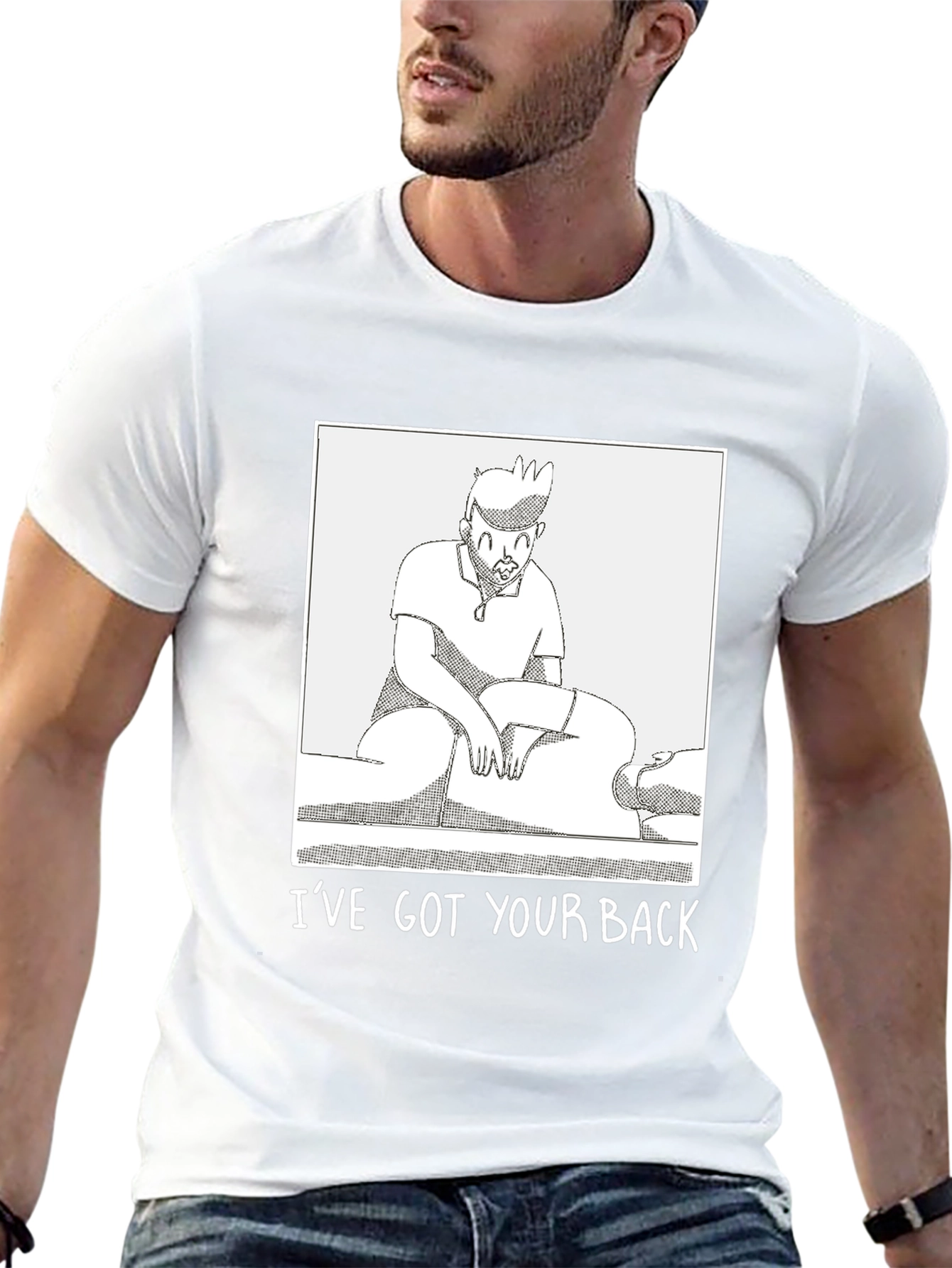 Funny Ive Got Your Back Graphic Tee - Black