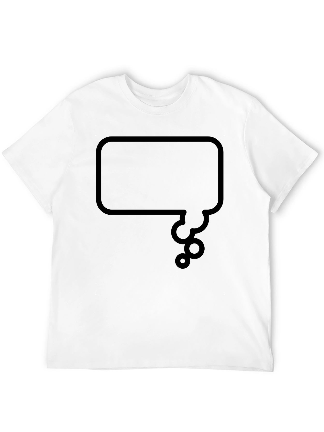 Thinking Bubble Graphic Tee - Black Casual Shirt