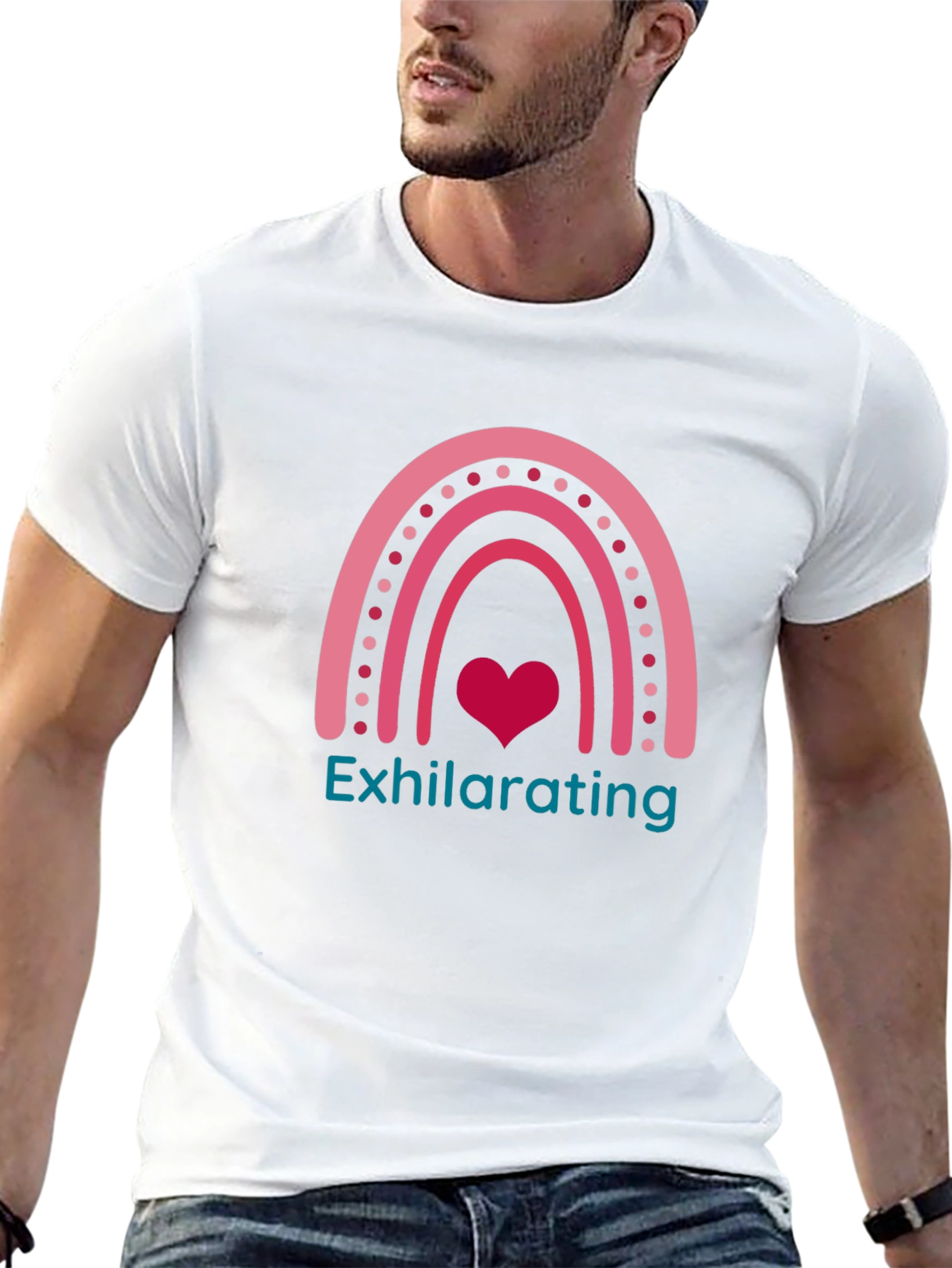 Exhilarating Rainbow Heart T-Shirt