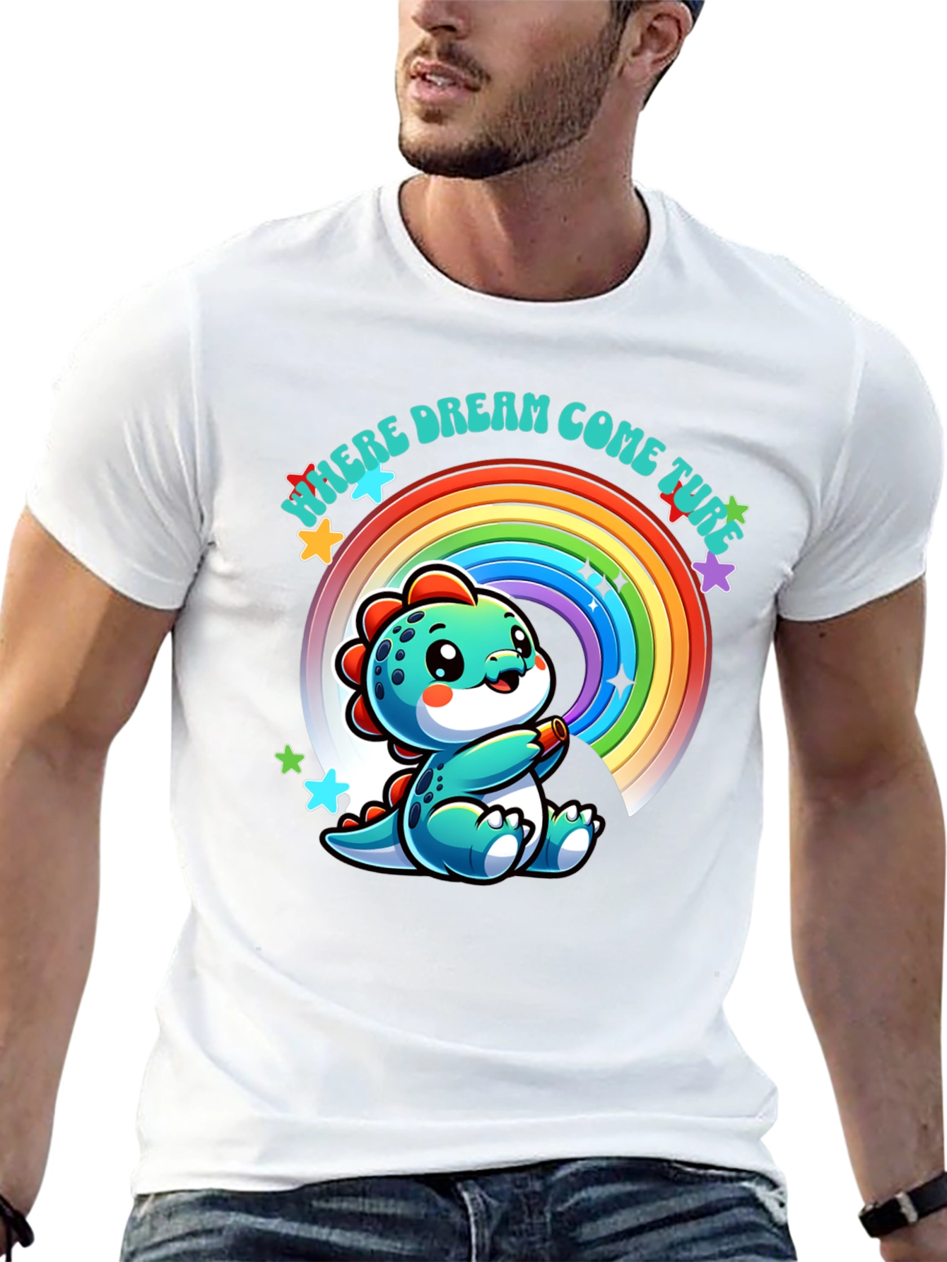 Cute Dinosaur Rainbow T-Shirt