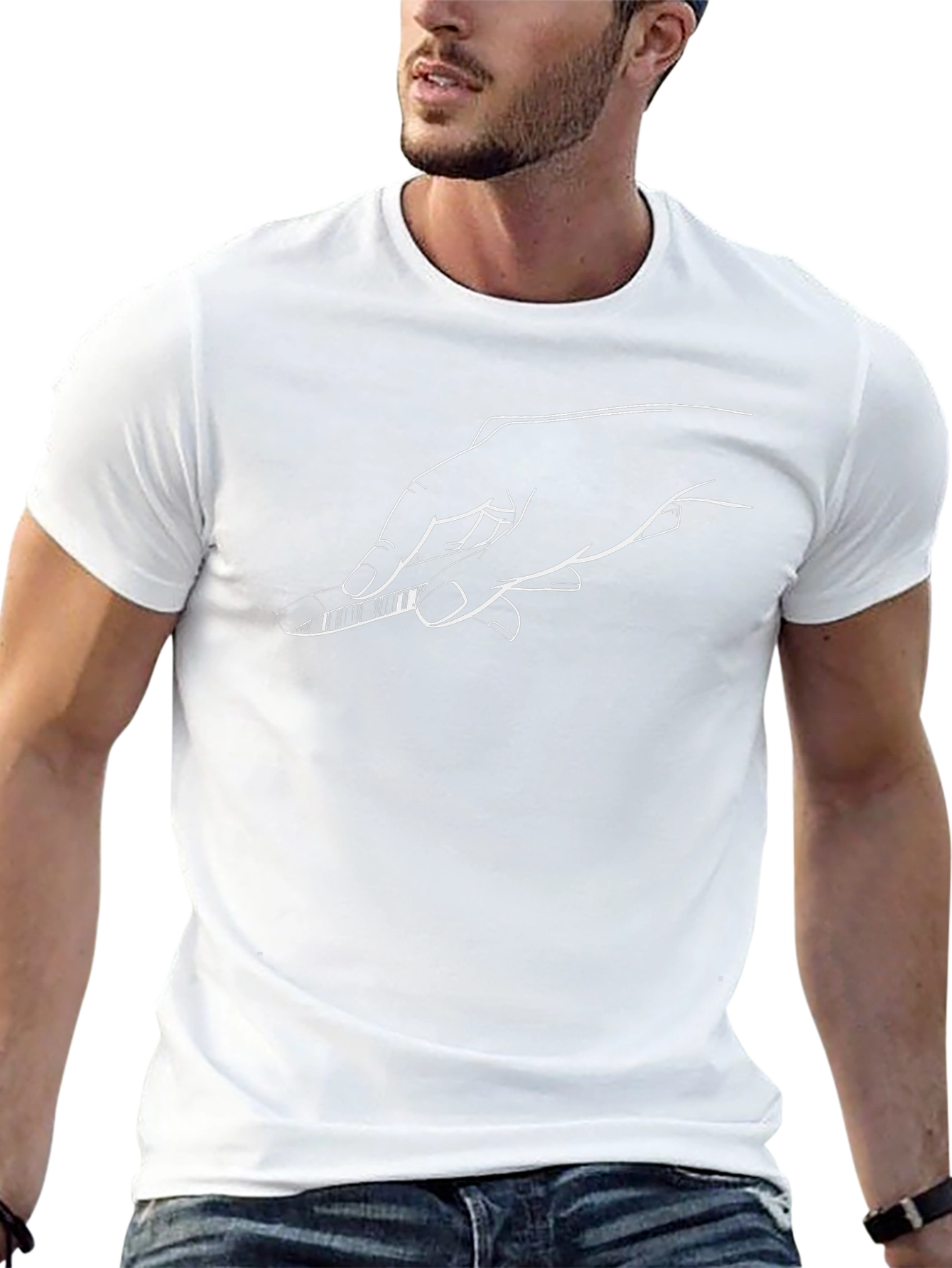 Piano Hand Tee - Unisex Black Cotton T-Shirt