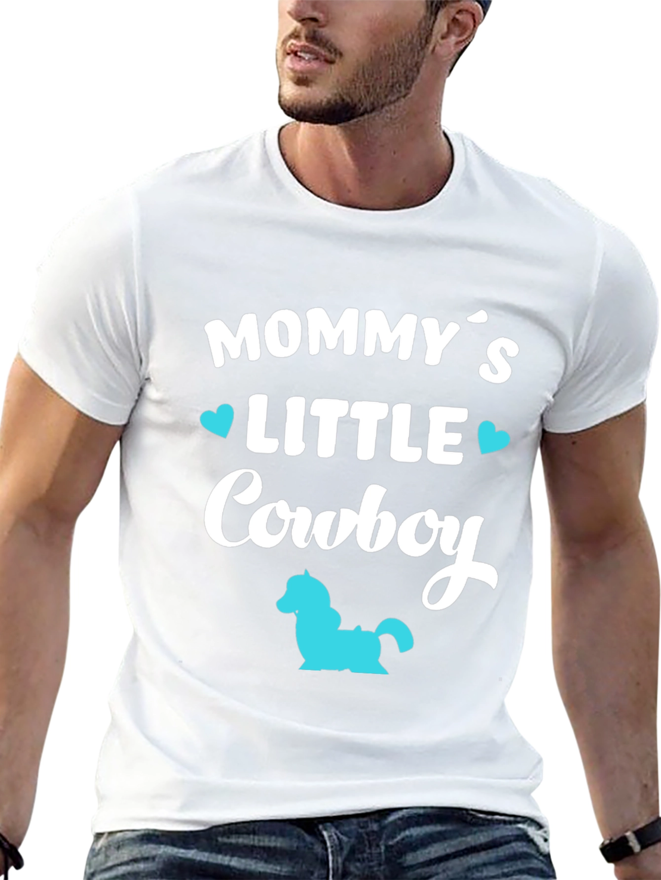 Mommys Little Cowboy - Black T-Shirt