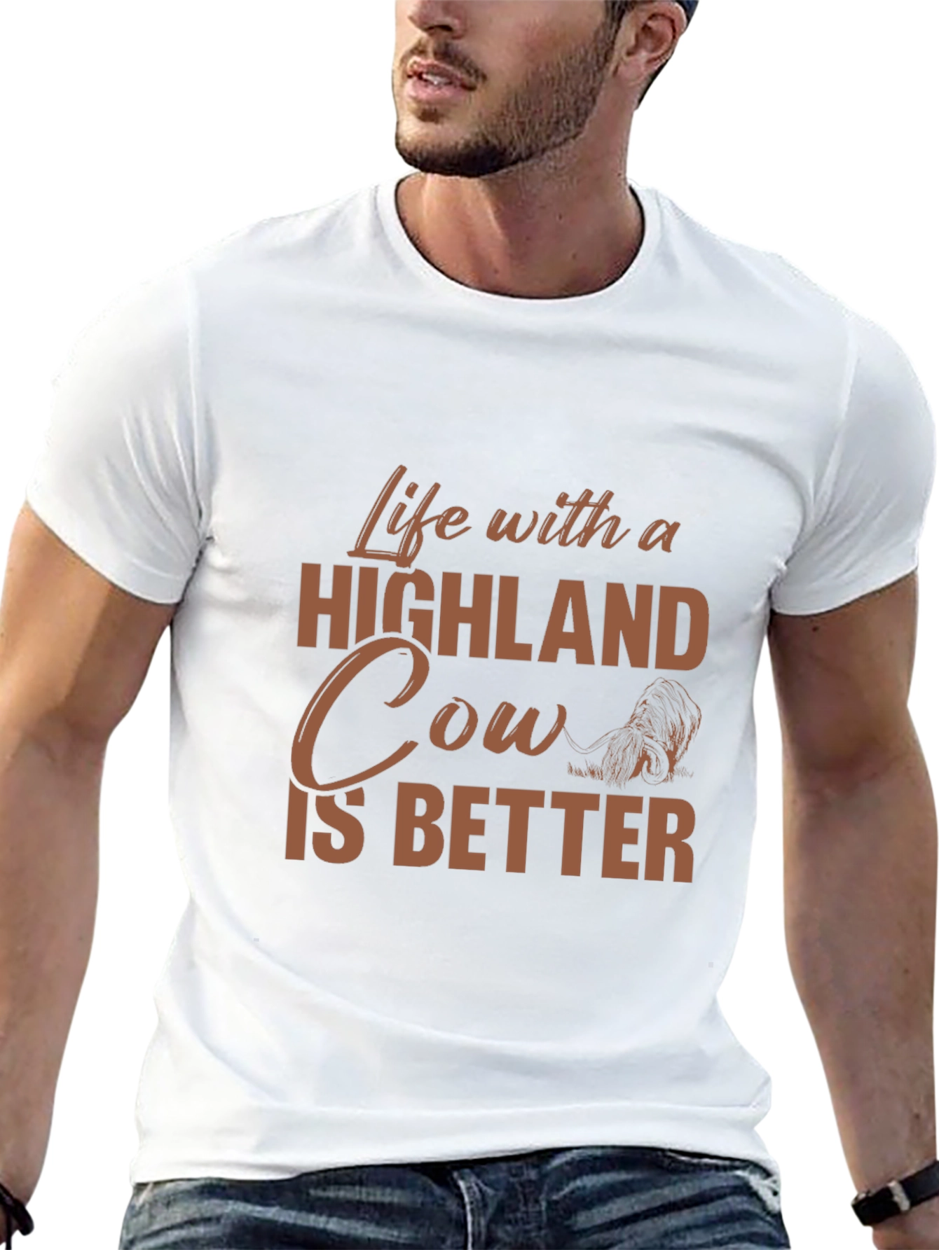 Life with a Highland Cow T-Shirt