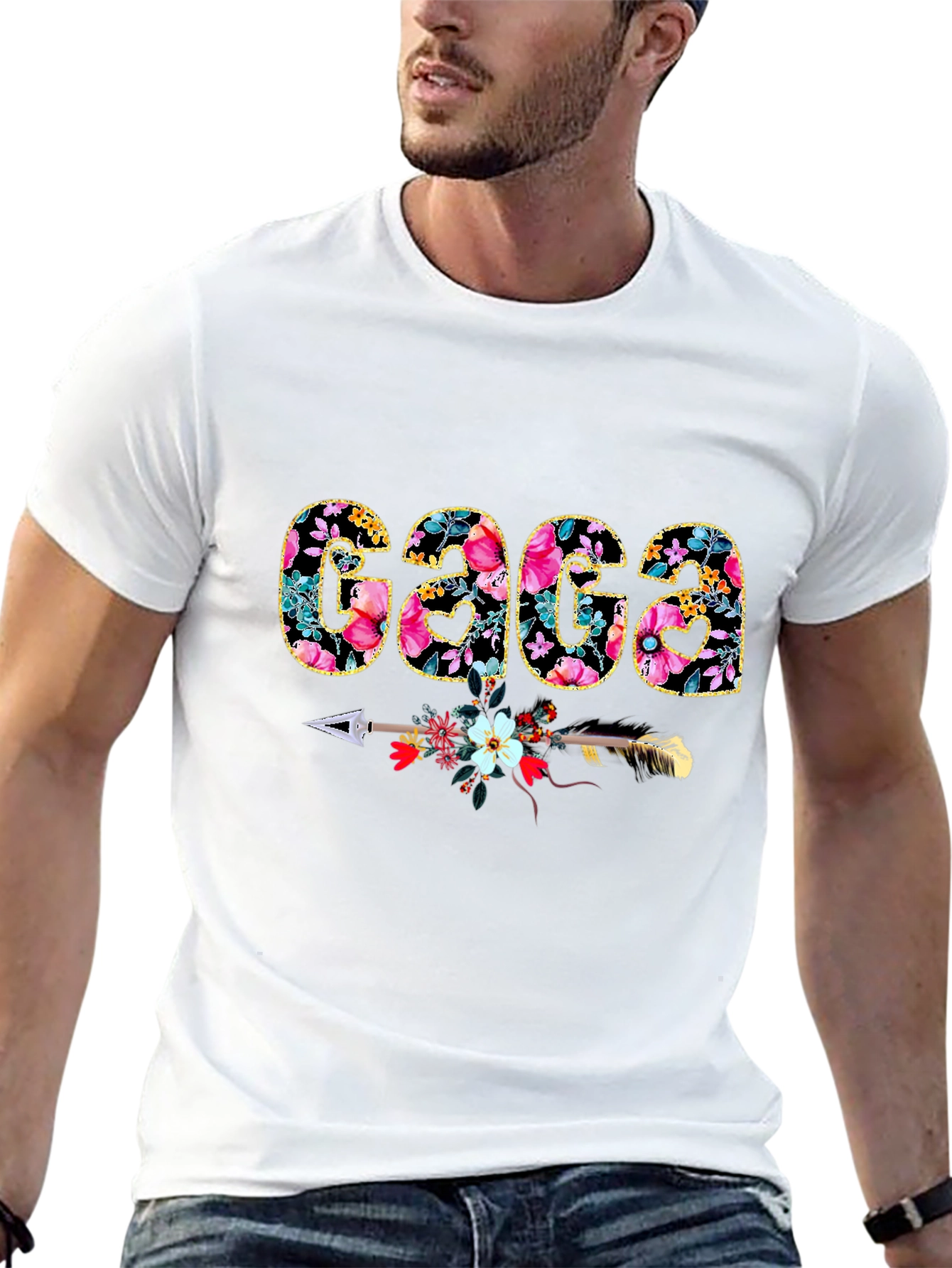 Floral Gaga T-Shirt - Arrow Design