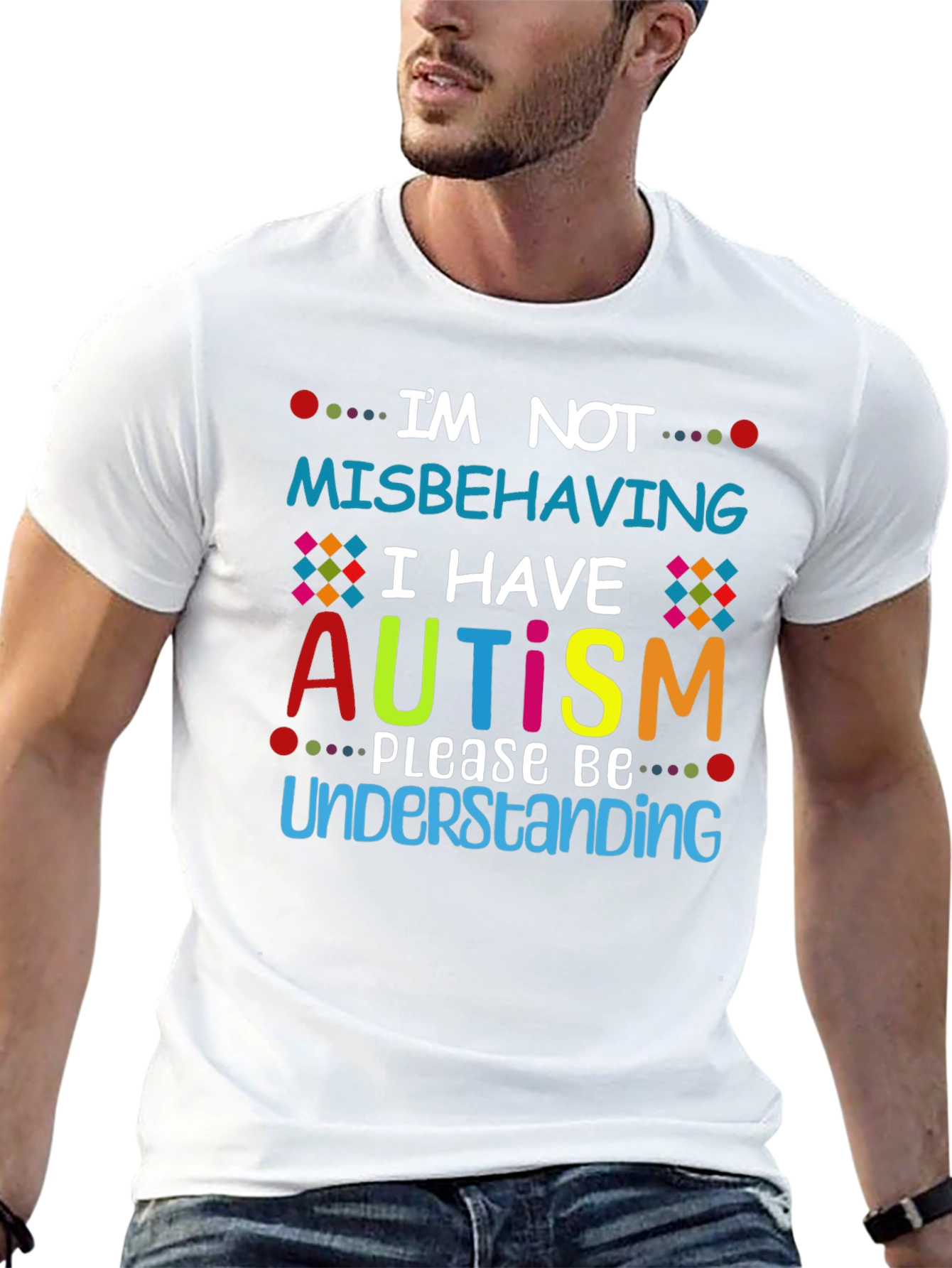 Autism Awareness T-Shirt - Im Not Misbehaving