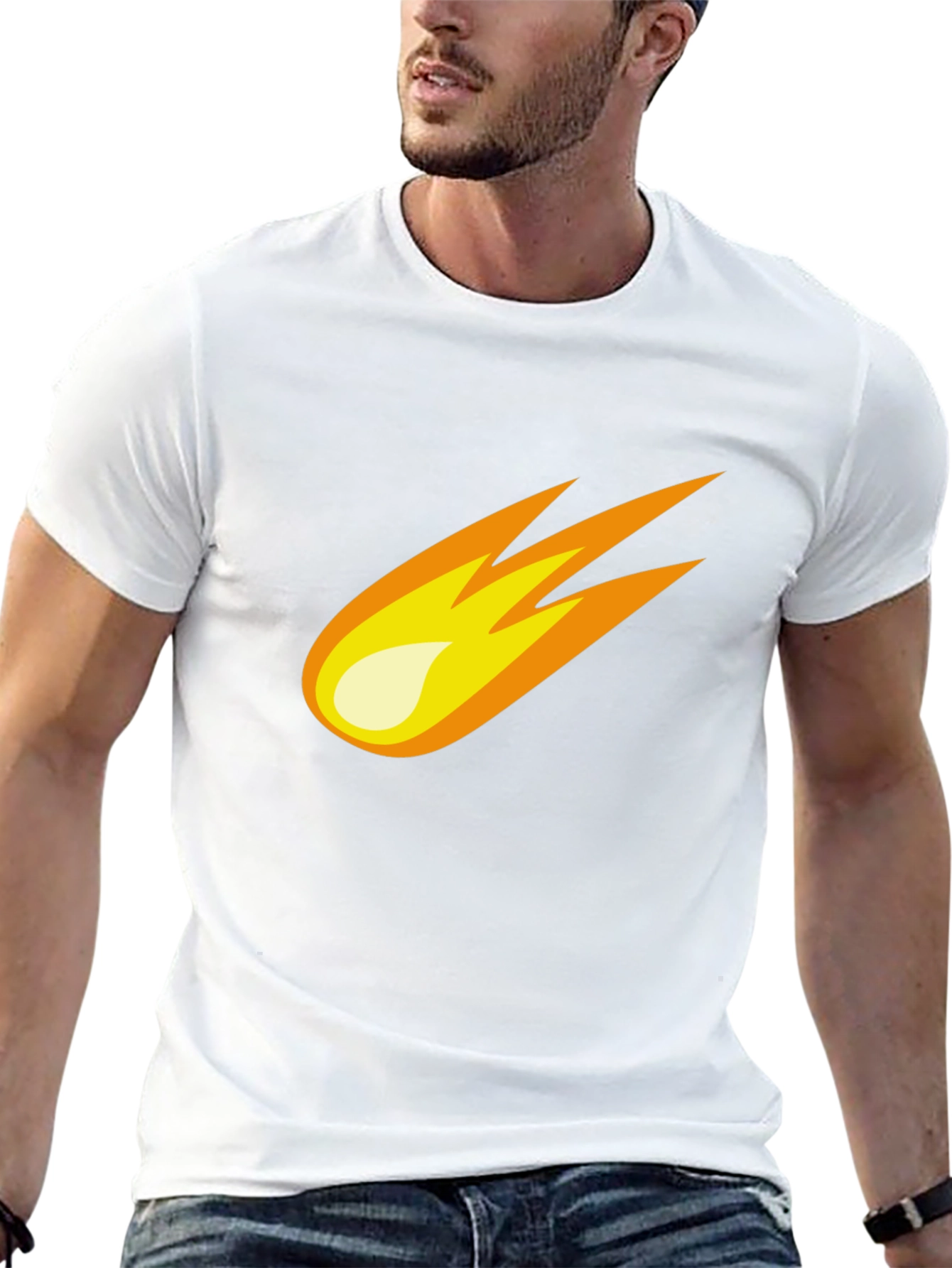 Meteor Graphic Tee - Black Cotton Blend T-Shirt