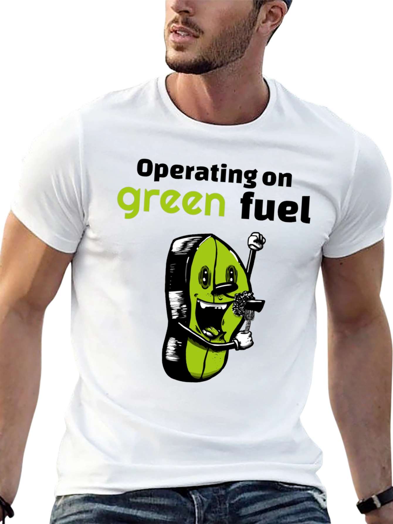 Green Fuel T-Shirt - Funny Vegan Tee