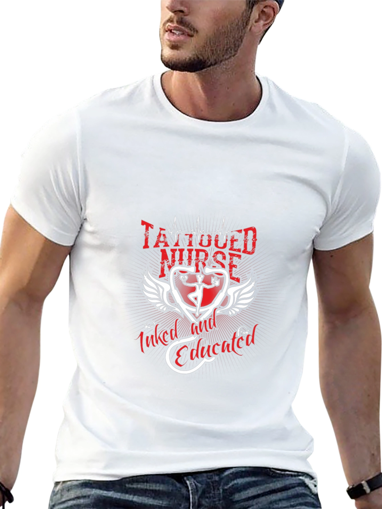 Tattooed Nurse Graphic Tee - Inked & Educated