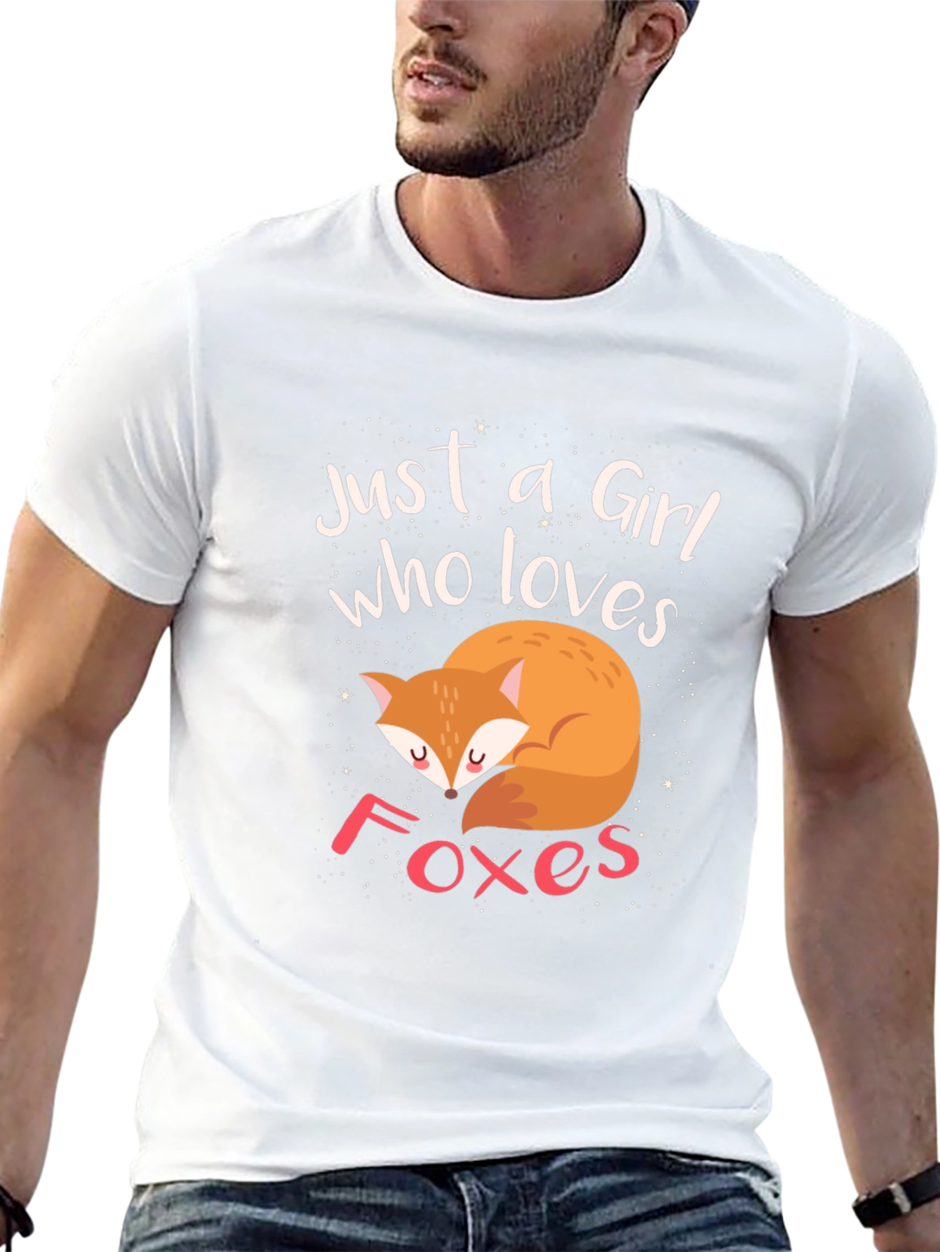 Just a Girl Who Loves Foxes Graphic T-Shirt