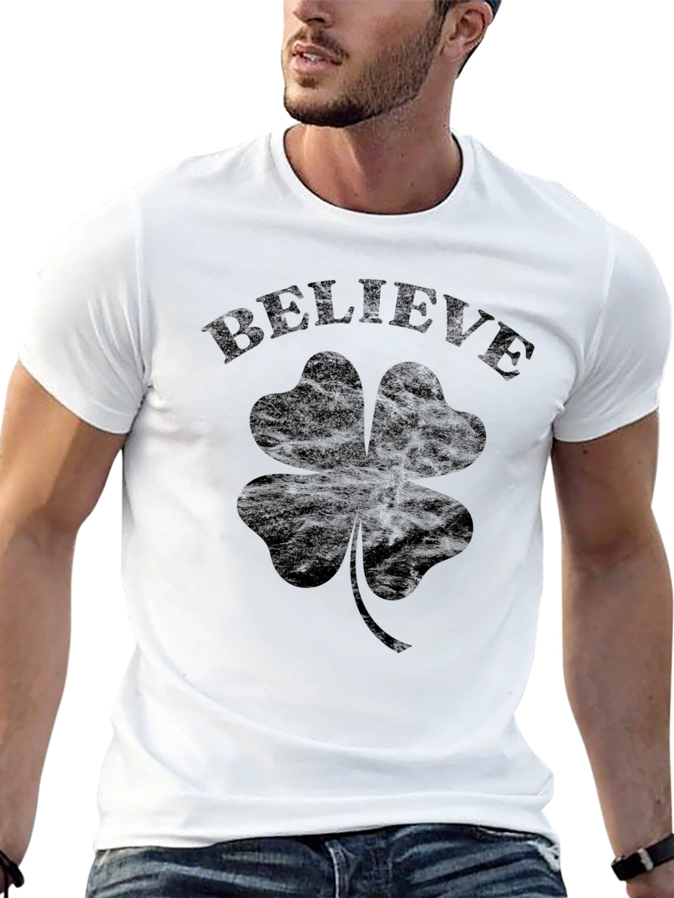 Believe Shamrock Clover T-Shirt