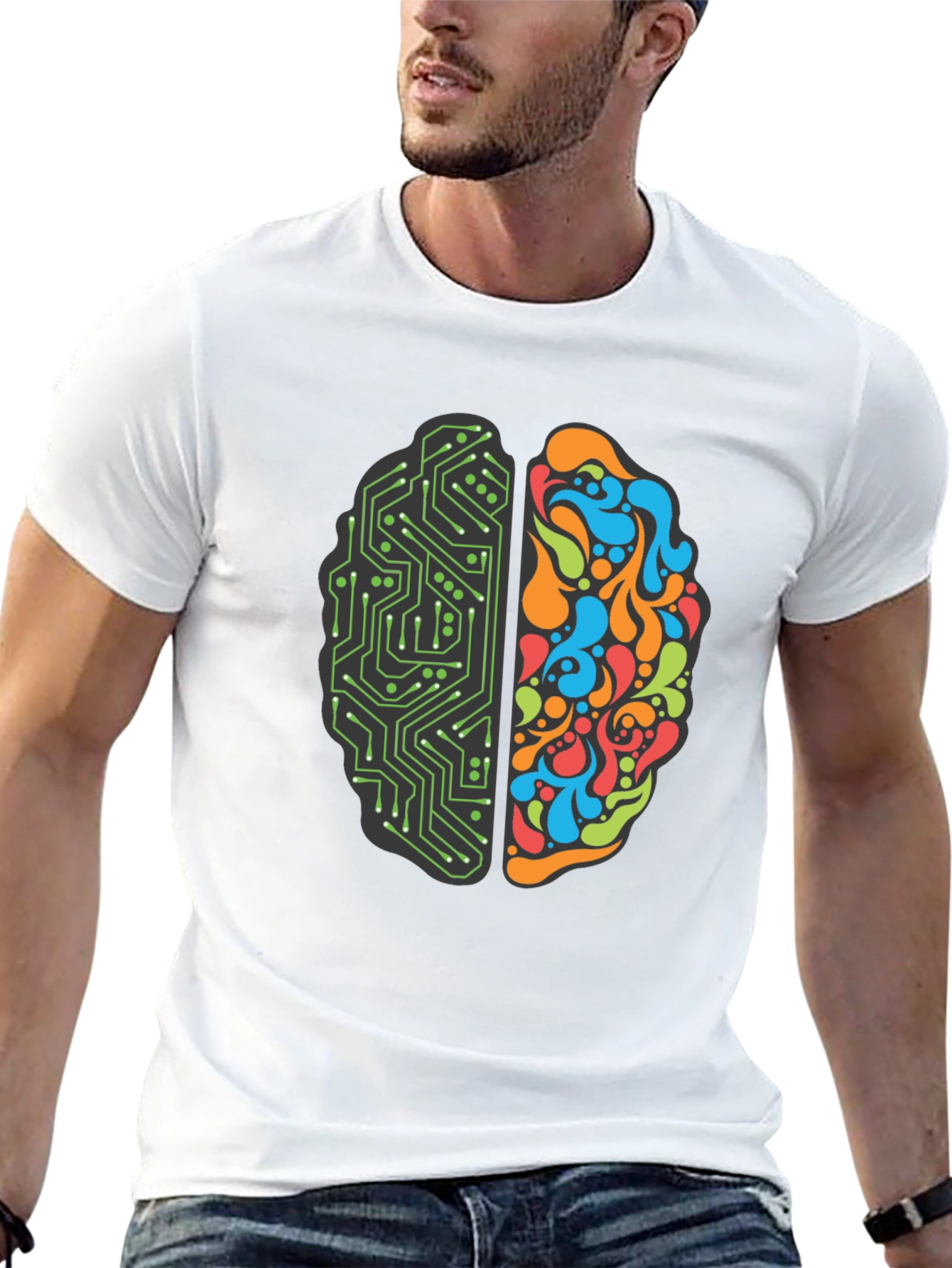 Brain Circuit T-Shirt: Logic & Creativity