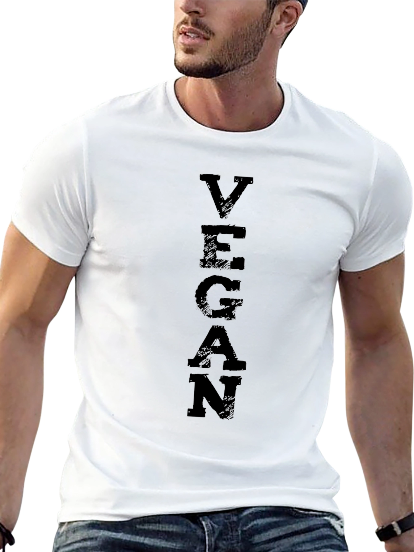 Vegan Graphic Tee - Black Unisex T-Shirt