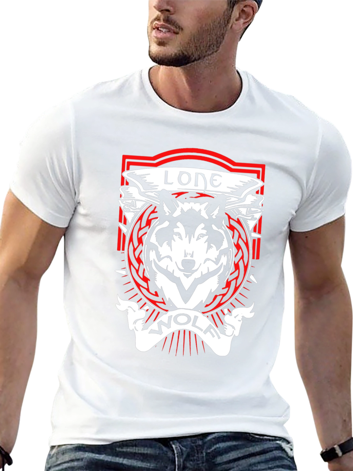 Lone Wolf Graphic Tee - Black Cotton T-Shirt