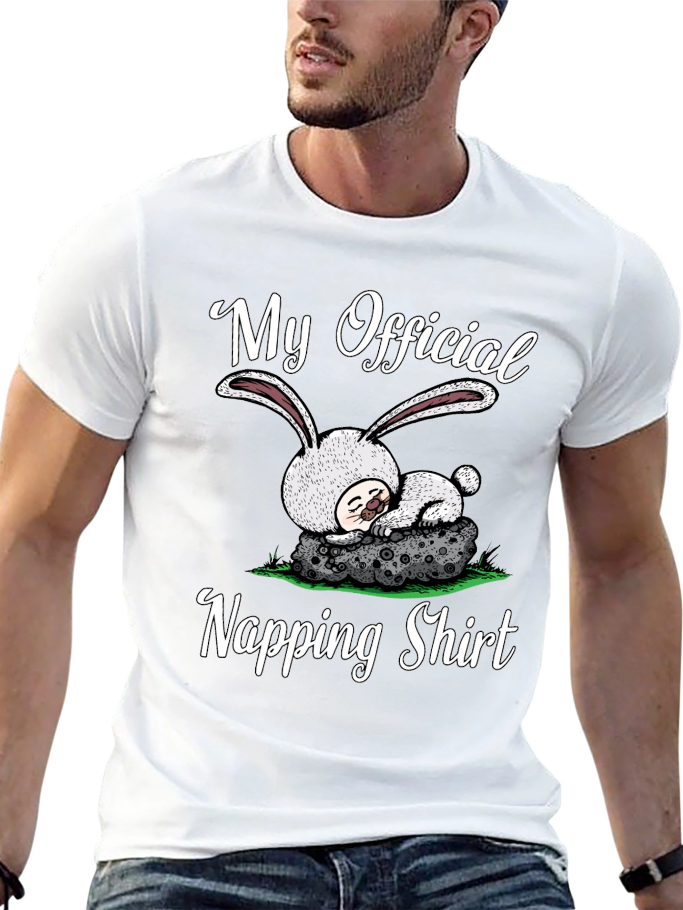 My Official Napping Shirt Cute Bunny Sleep Tee