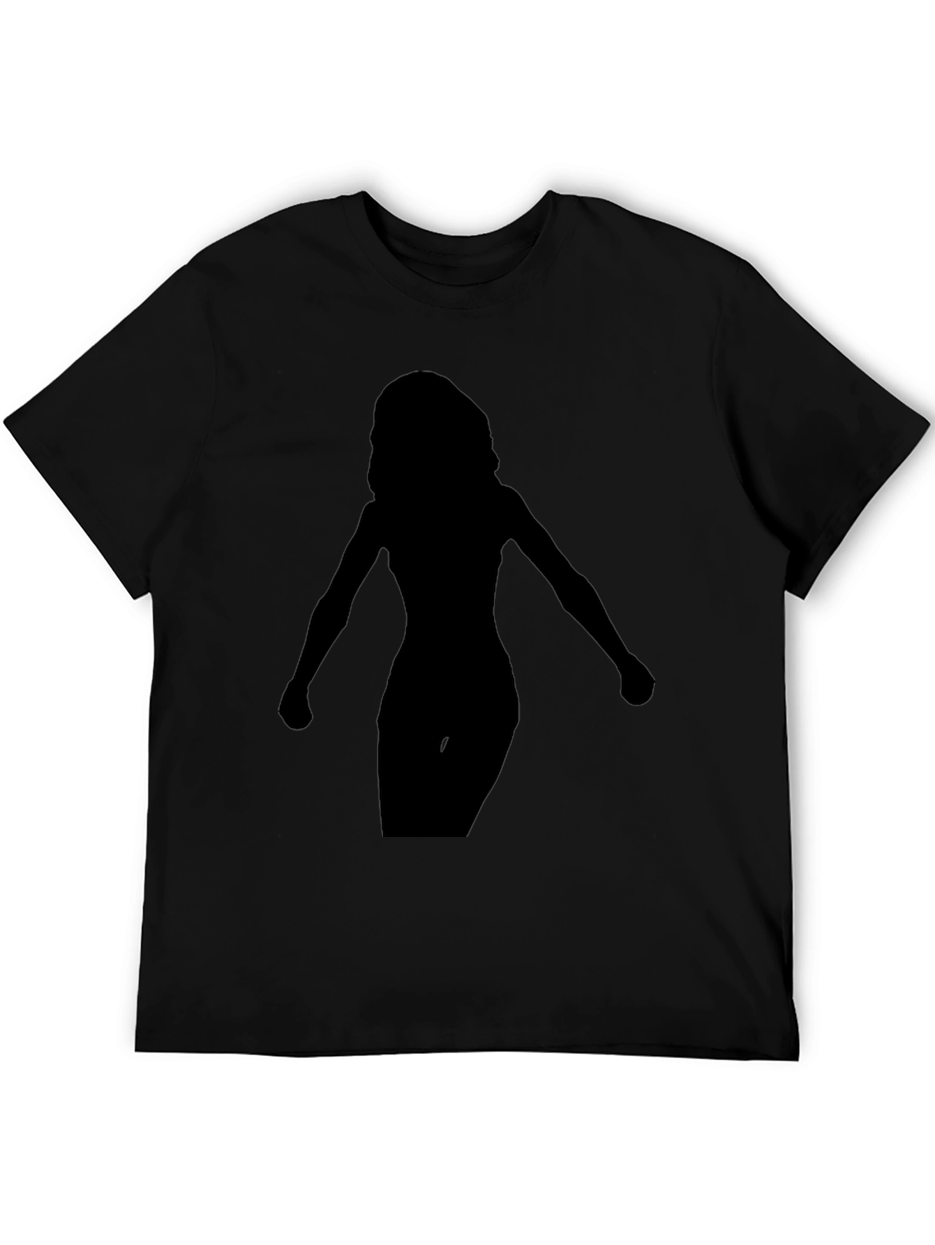 Silhouette Graphic Tee - Modern Fit Black T-Shirt