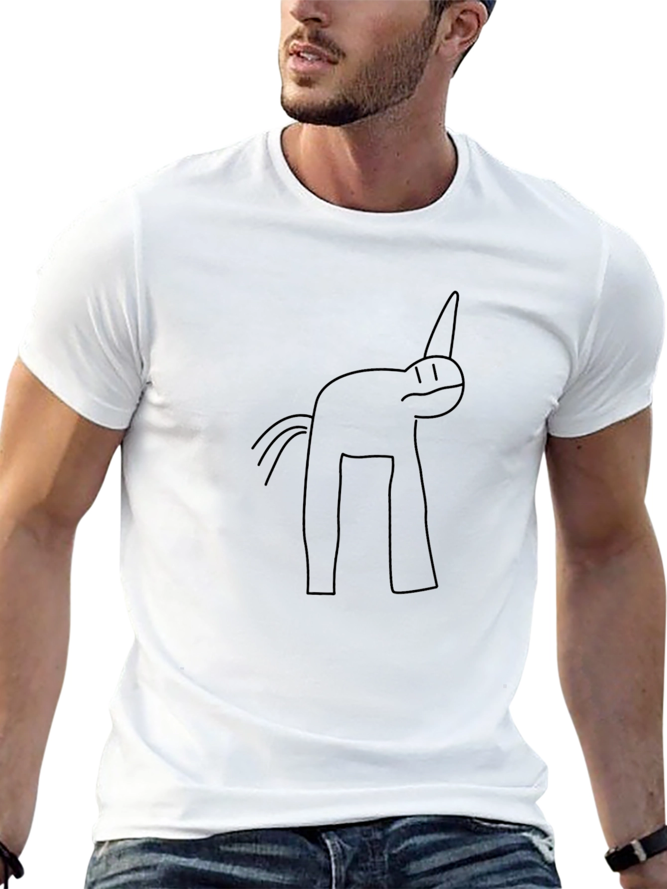 Unicorn Graphic Black T-Shirt
