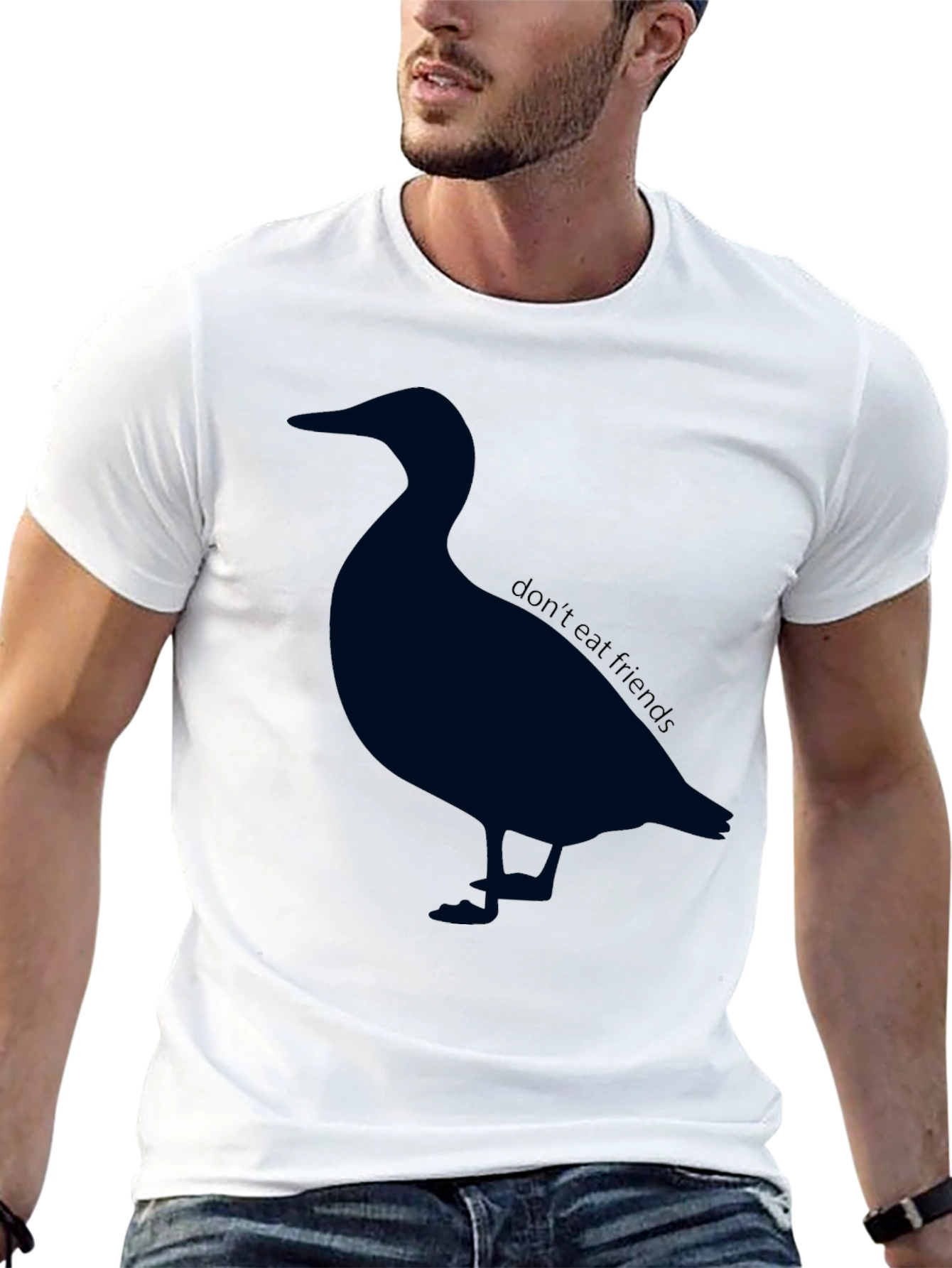 Duck Silhouette T-Shirt - Dont Eat Friends Vegan Tee