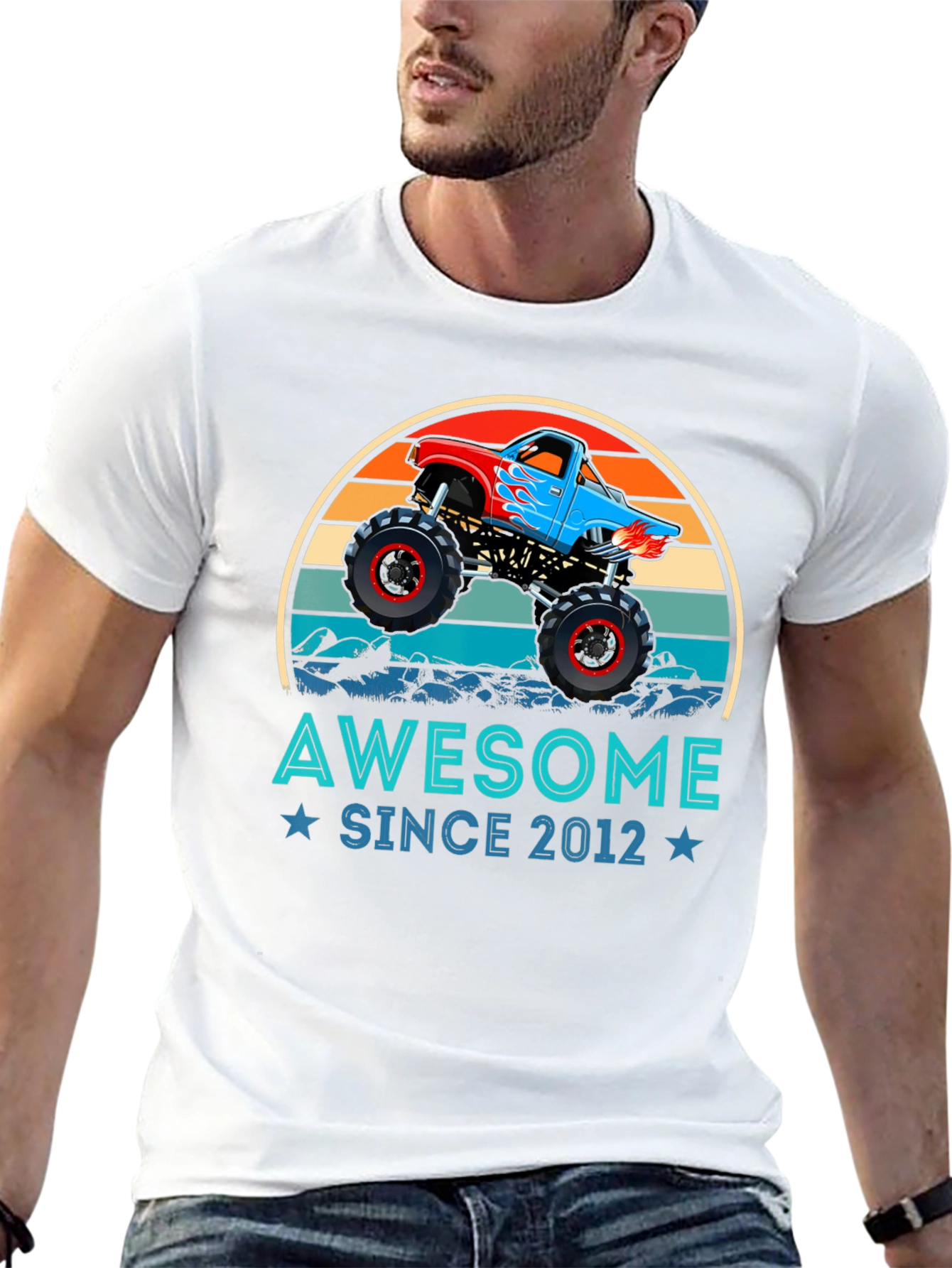 Awesome Since 2012 Monster Truck Graphic Tee