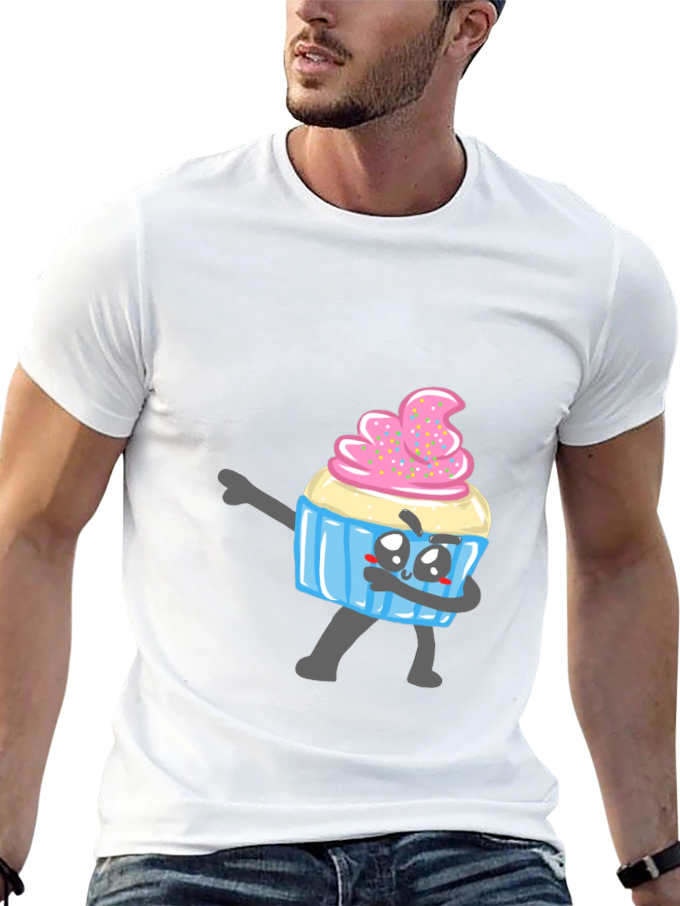 Cupcake Dabbing T-Shirt - Novelty Graphic Tee