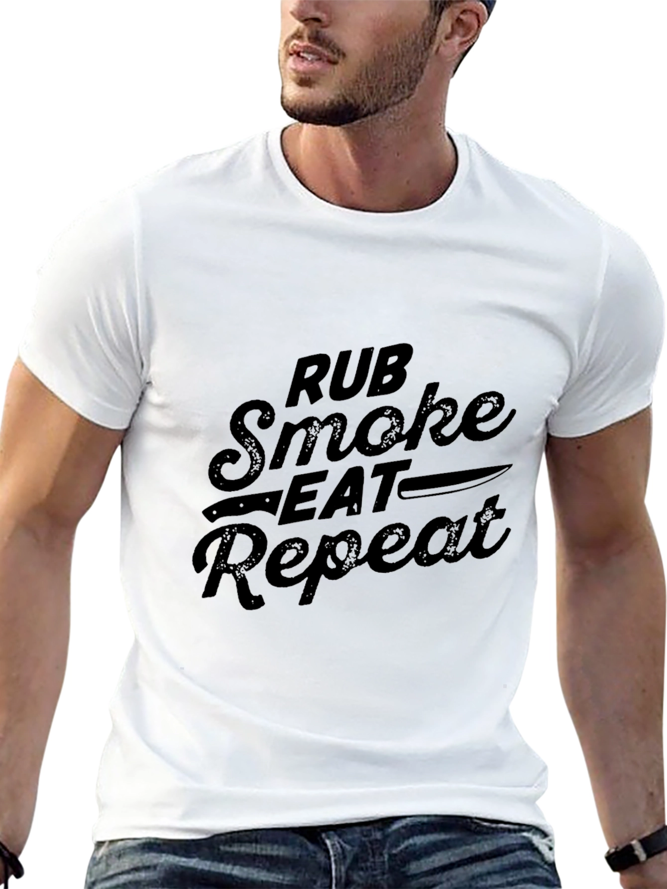 Rub Smoke Eat Repeat BBQ T-Shirt