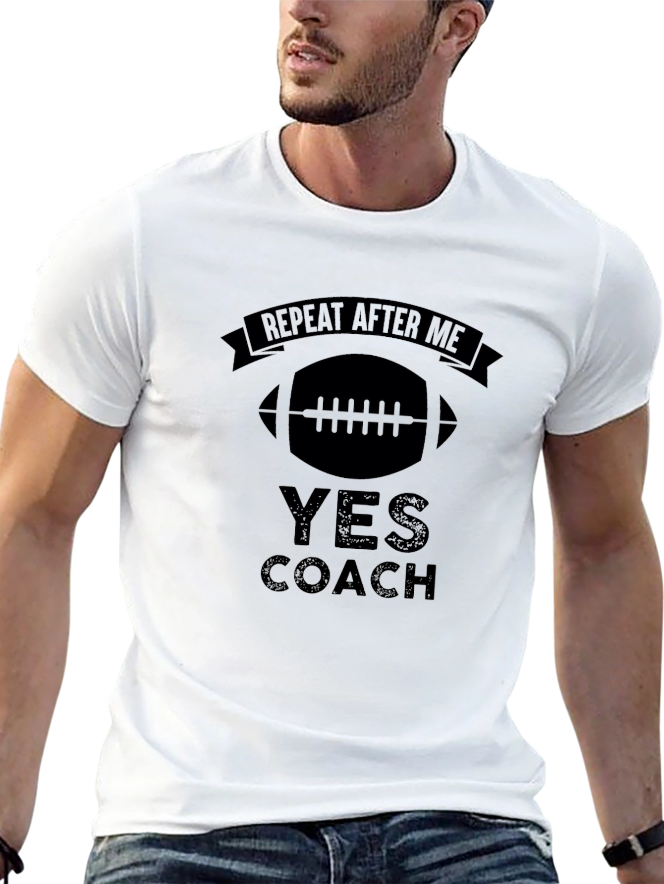Yes Coach Football Graphic Tee