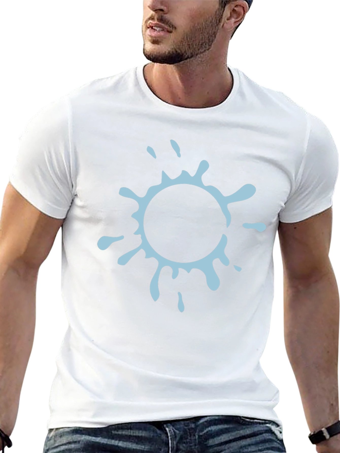 Cool Splash Graphic Black T-Shirt
