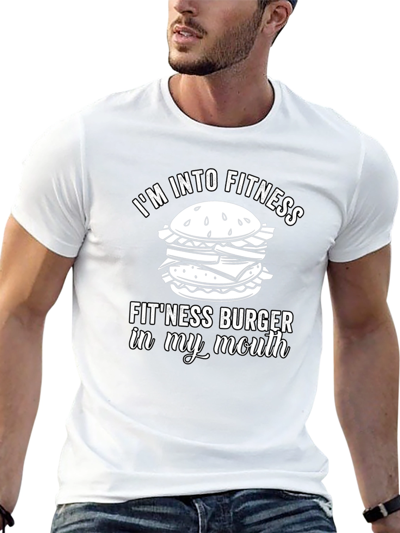 Fitness Burger T-Shirt - Funny Gym Workout Tee