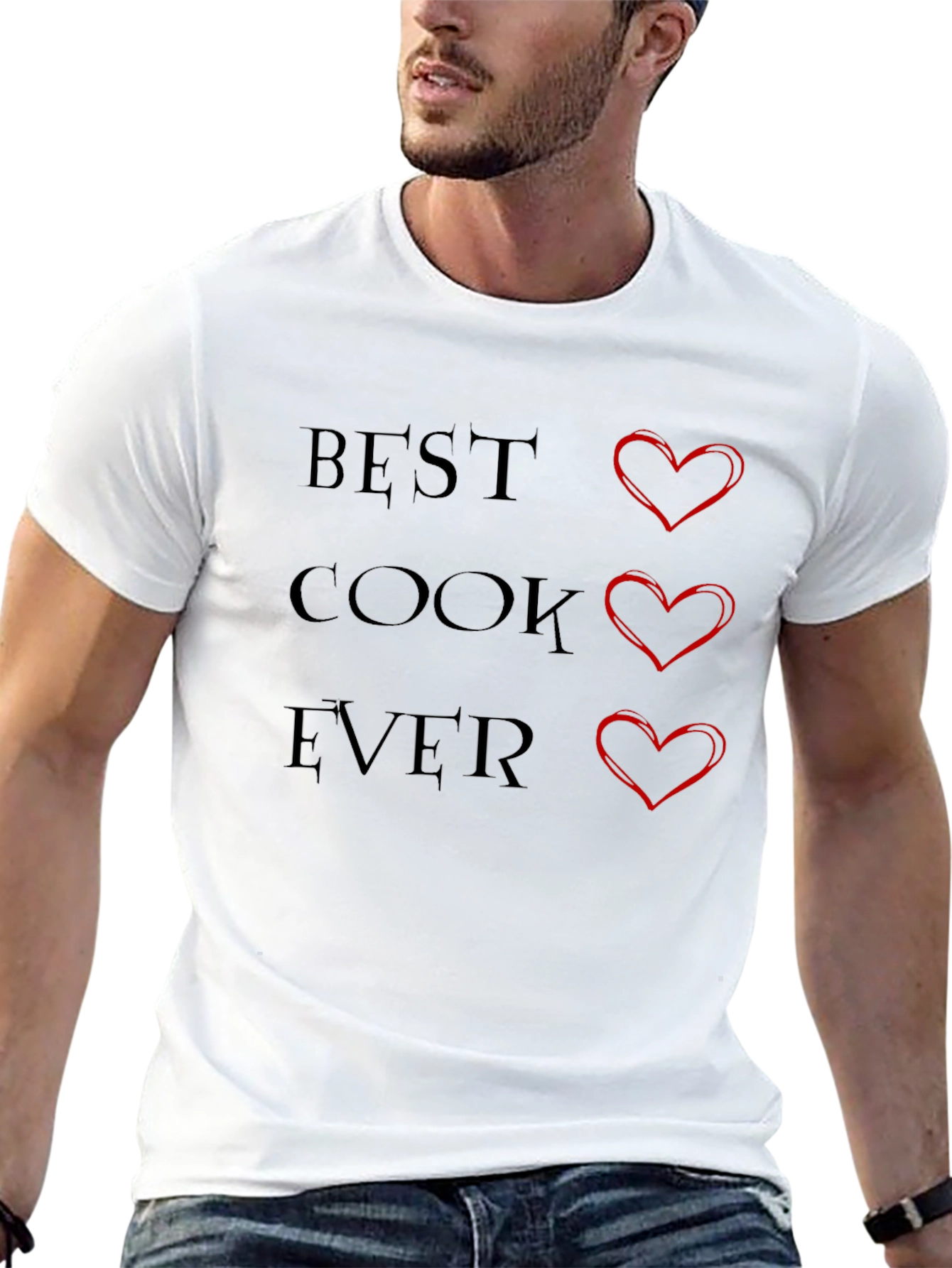 Best Cook Ever Heart Graphic T-Shirt
