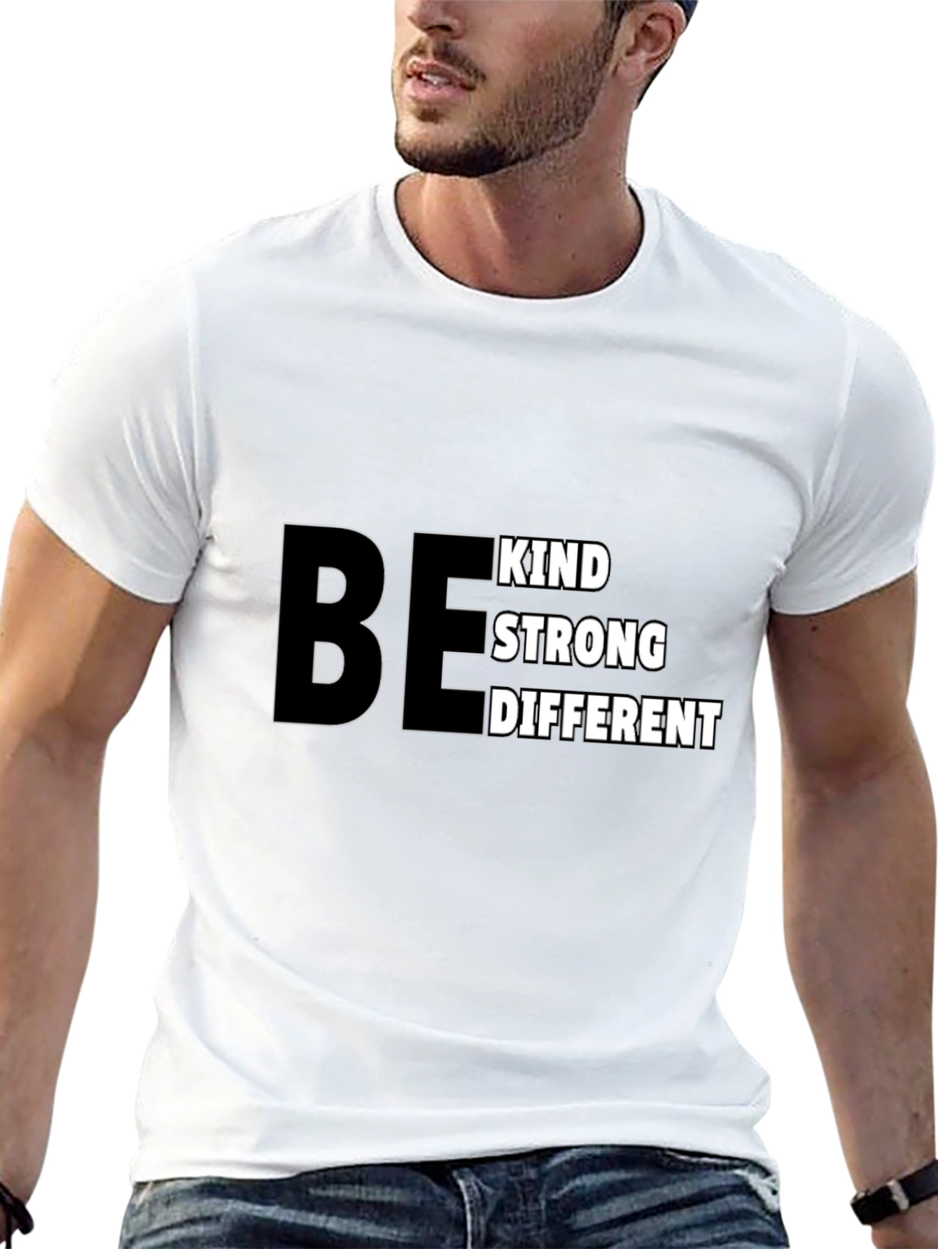 Be Kind Strong Different Black T-Shirt