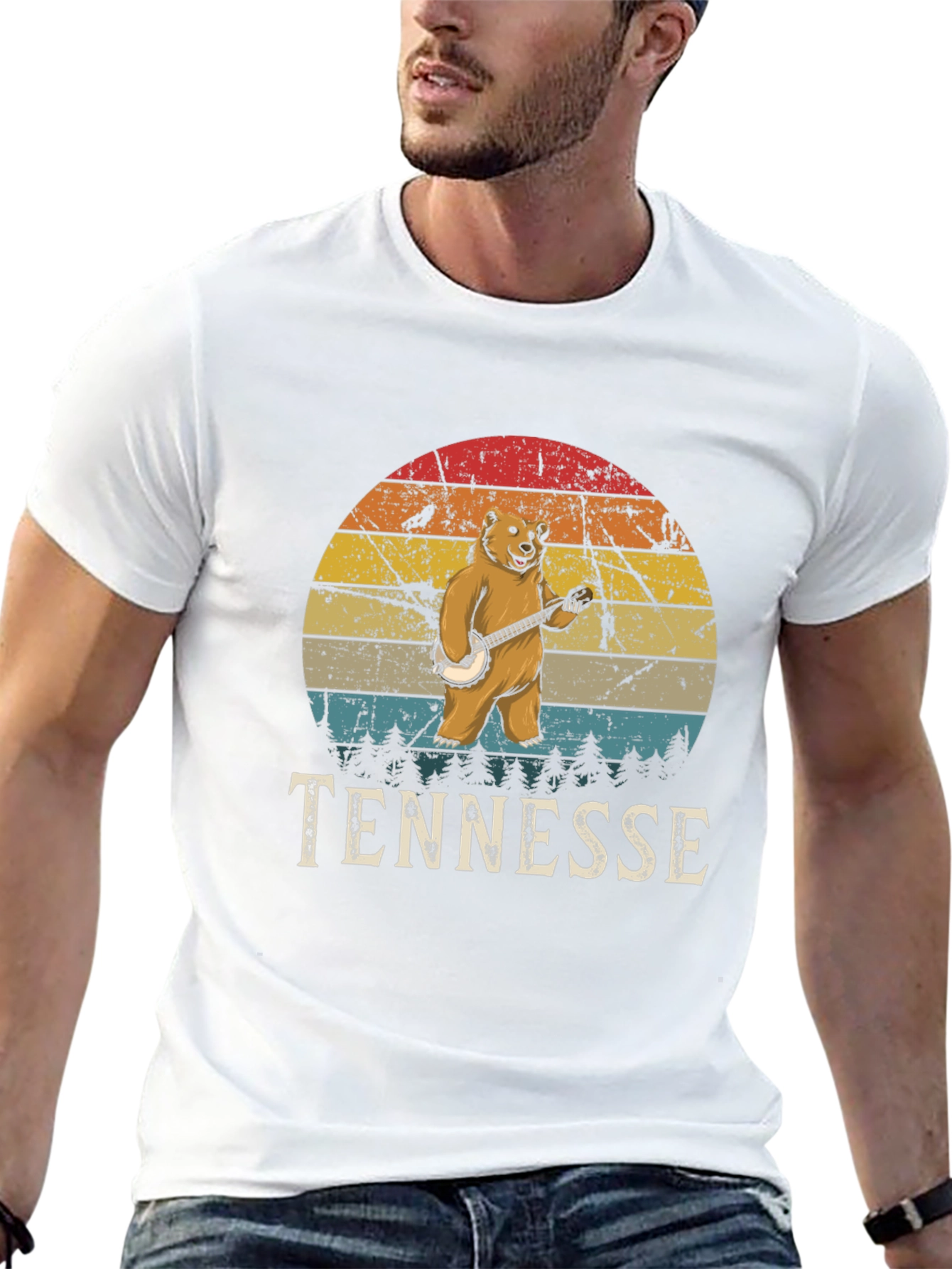 Tennessee Bear Banjo Graphic T-Shirt