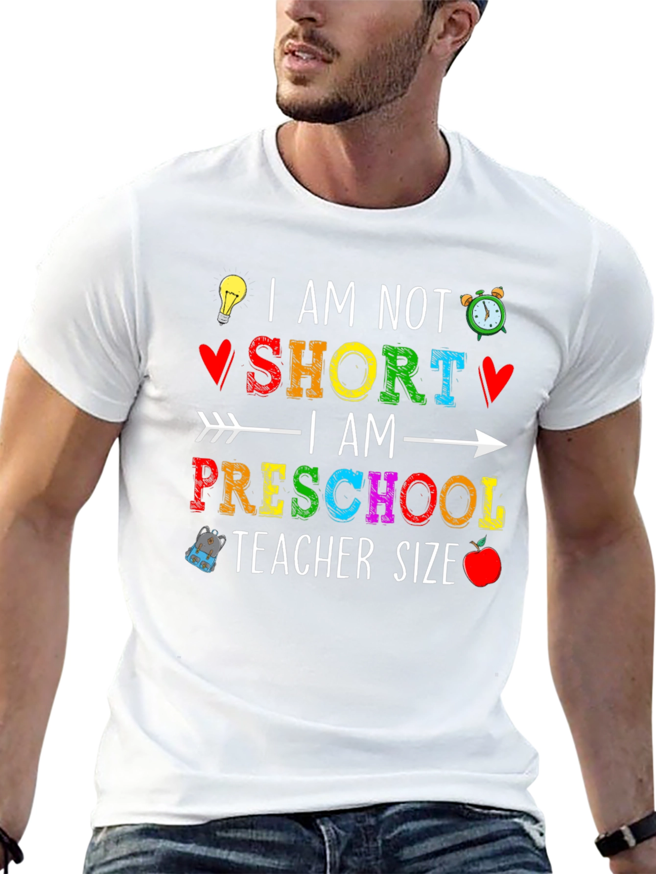 Preschool Teacher Size T-Shirt: Funny Teacher Apparel