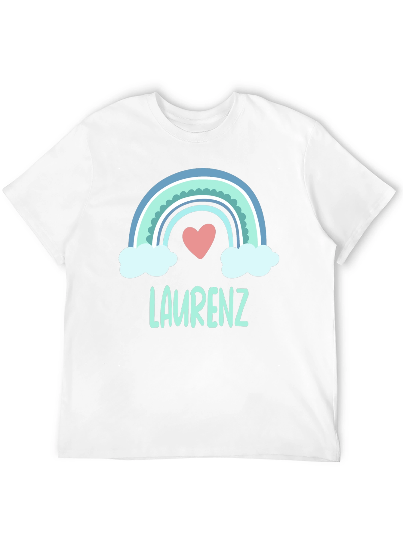 Personalized Rainbow Heart Tee - Laurenz Kids