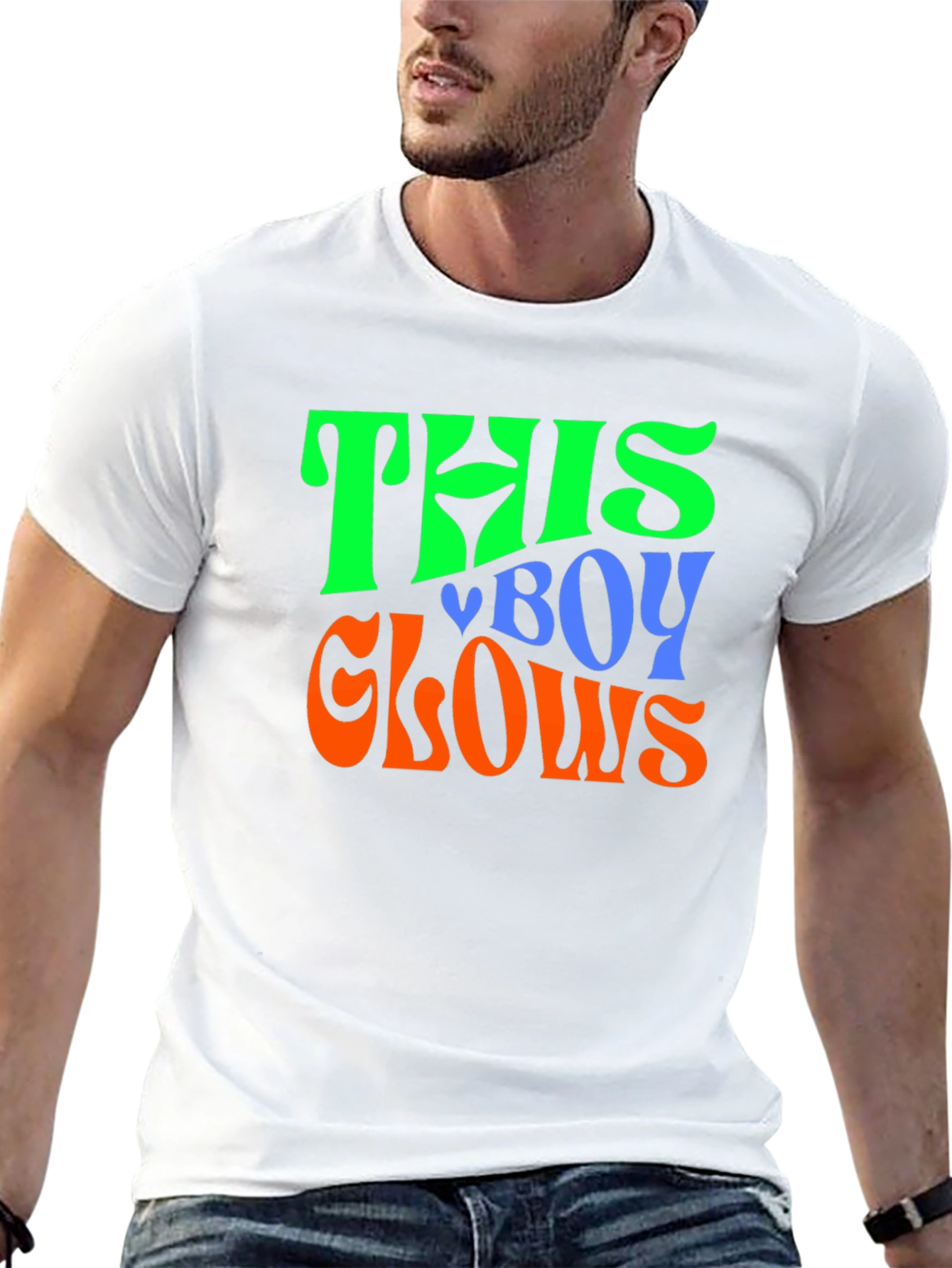 This Boy Glows Black Graphic T-Shirt