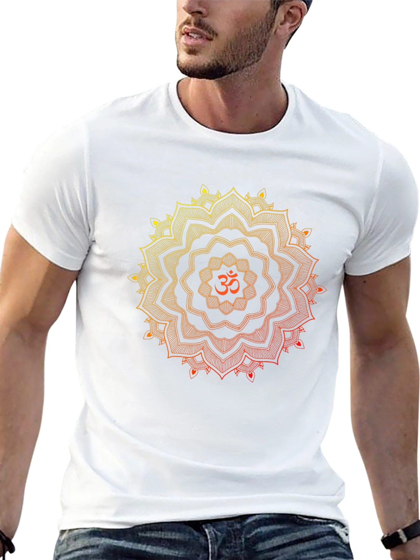 Om Mandala Graphic Black T-Shirt