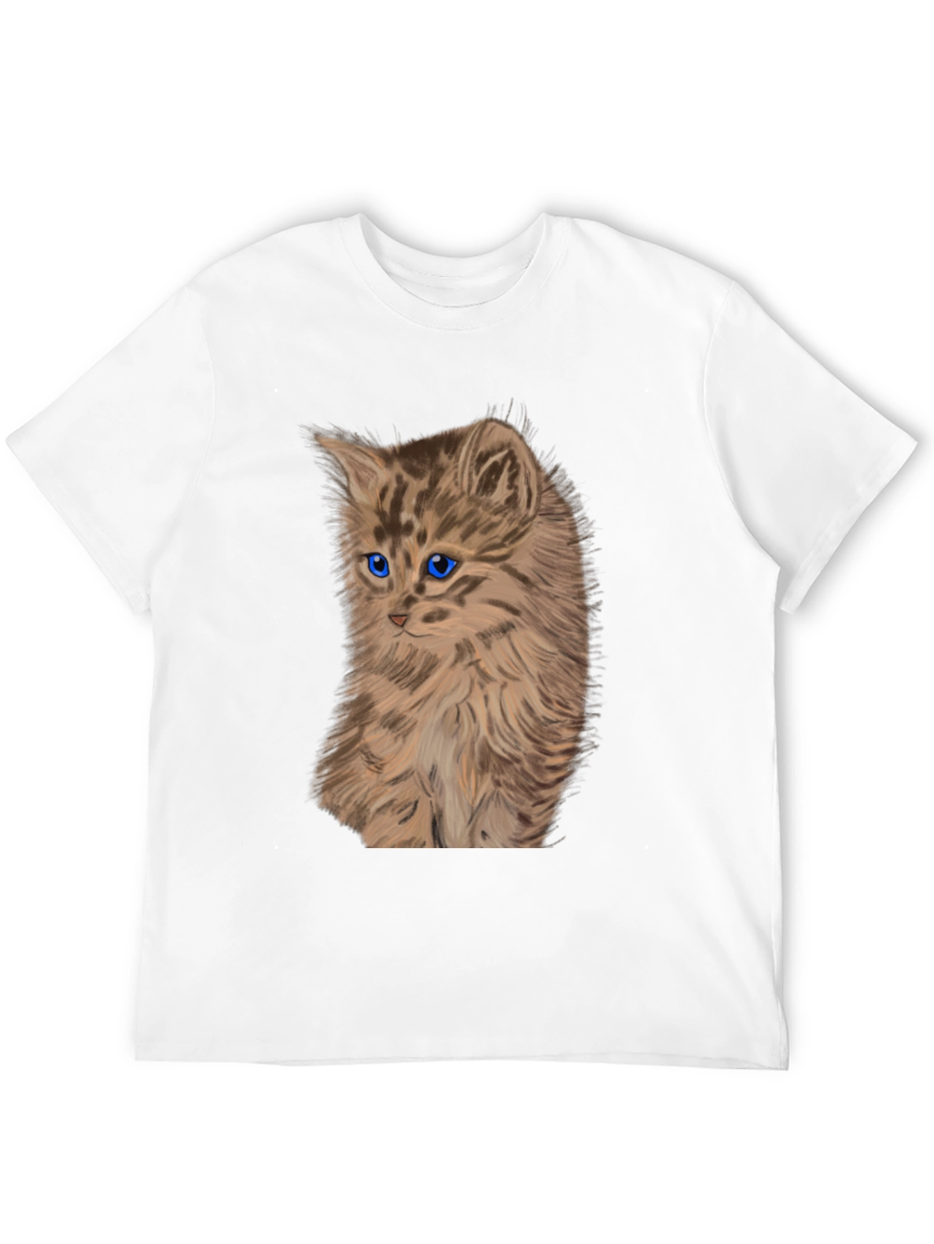 Kitten Graphic Tee - Black Cotton T-Shirt