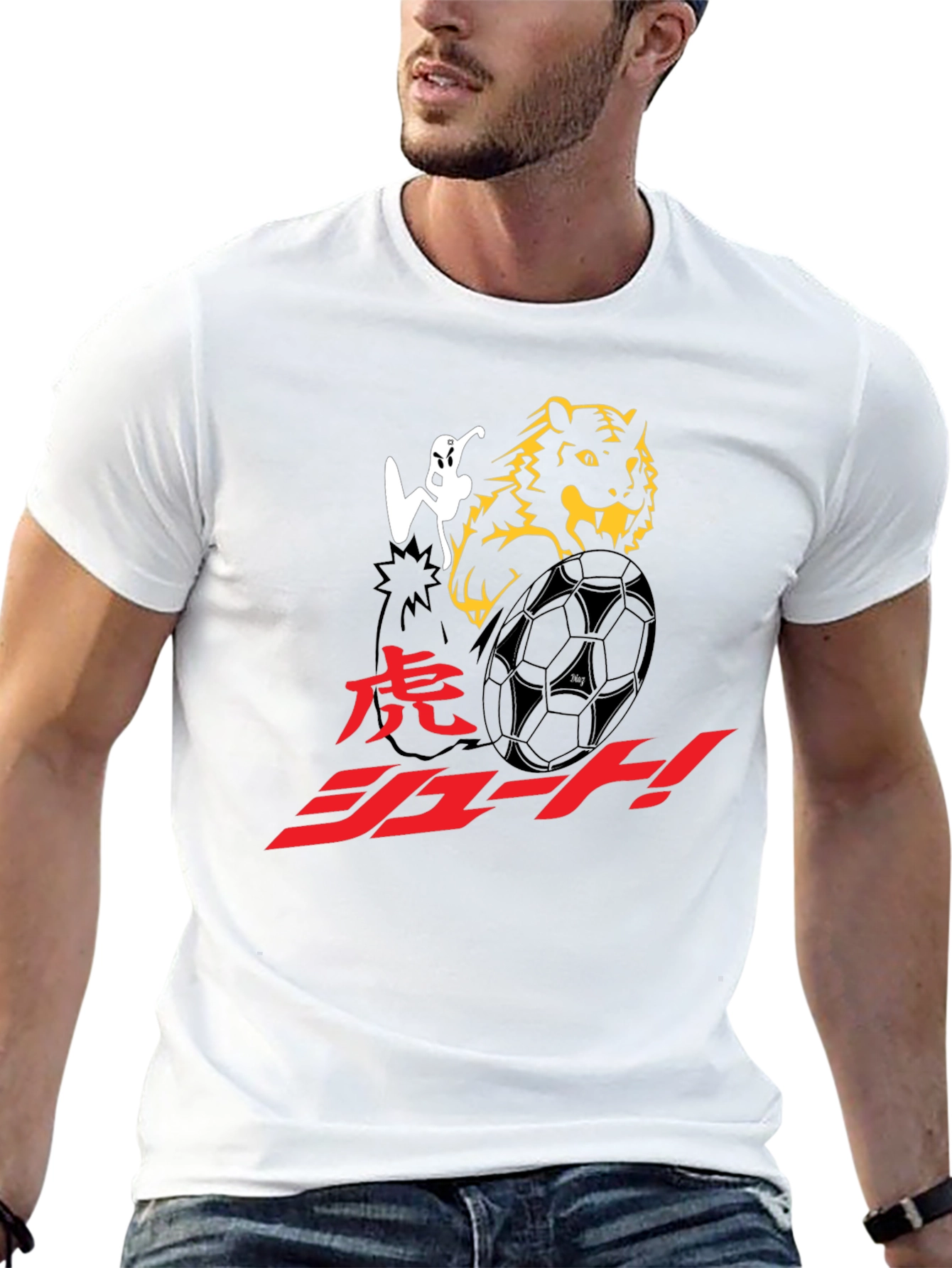 Tiger Soccer Graphic T-Shirt - Black