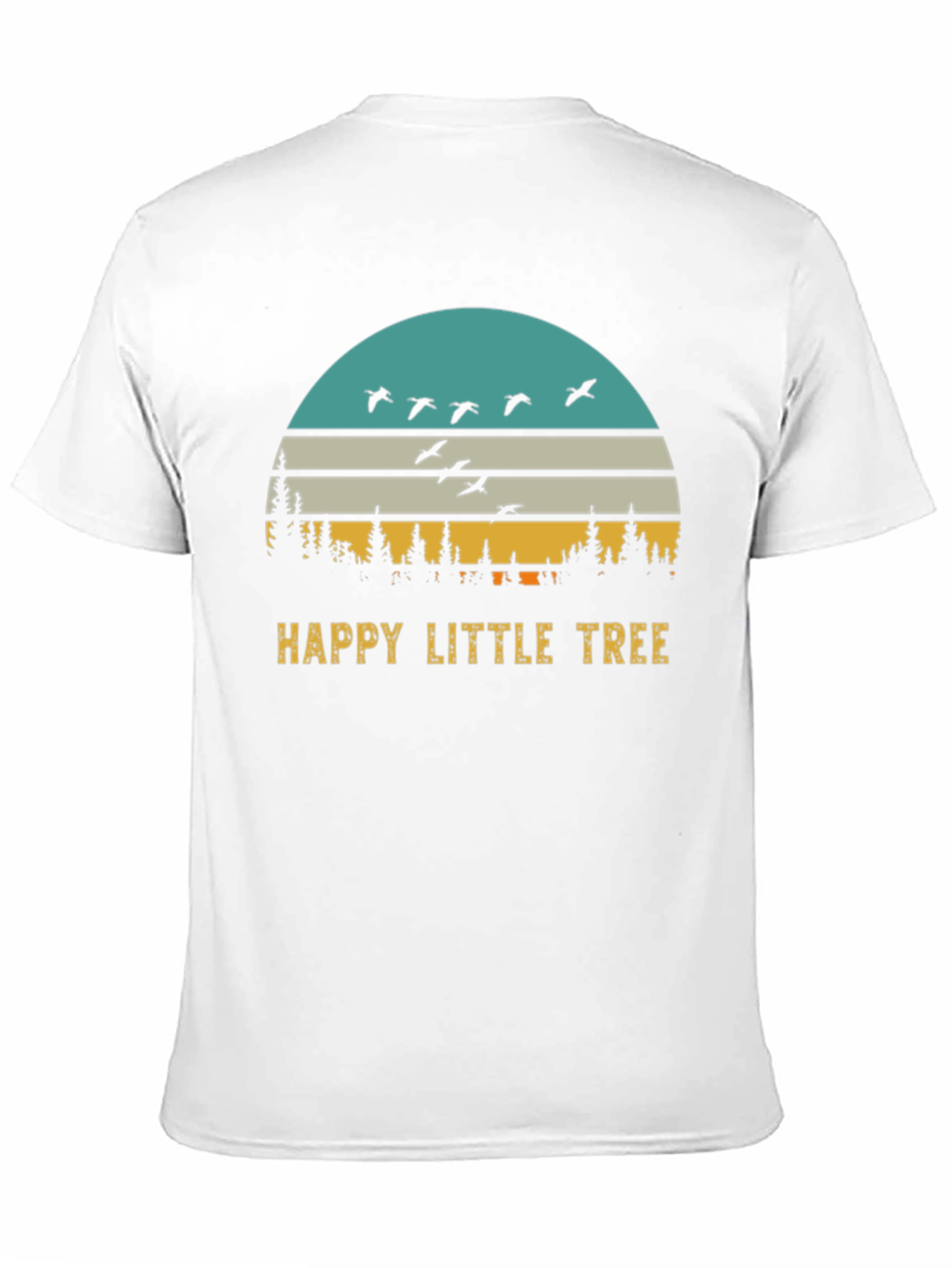 Happy Little Tree Retro Sunset T-Shirt