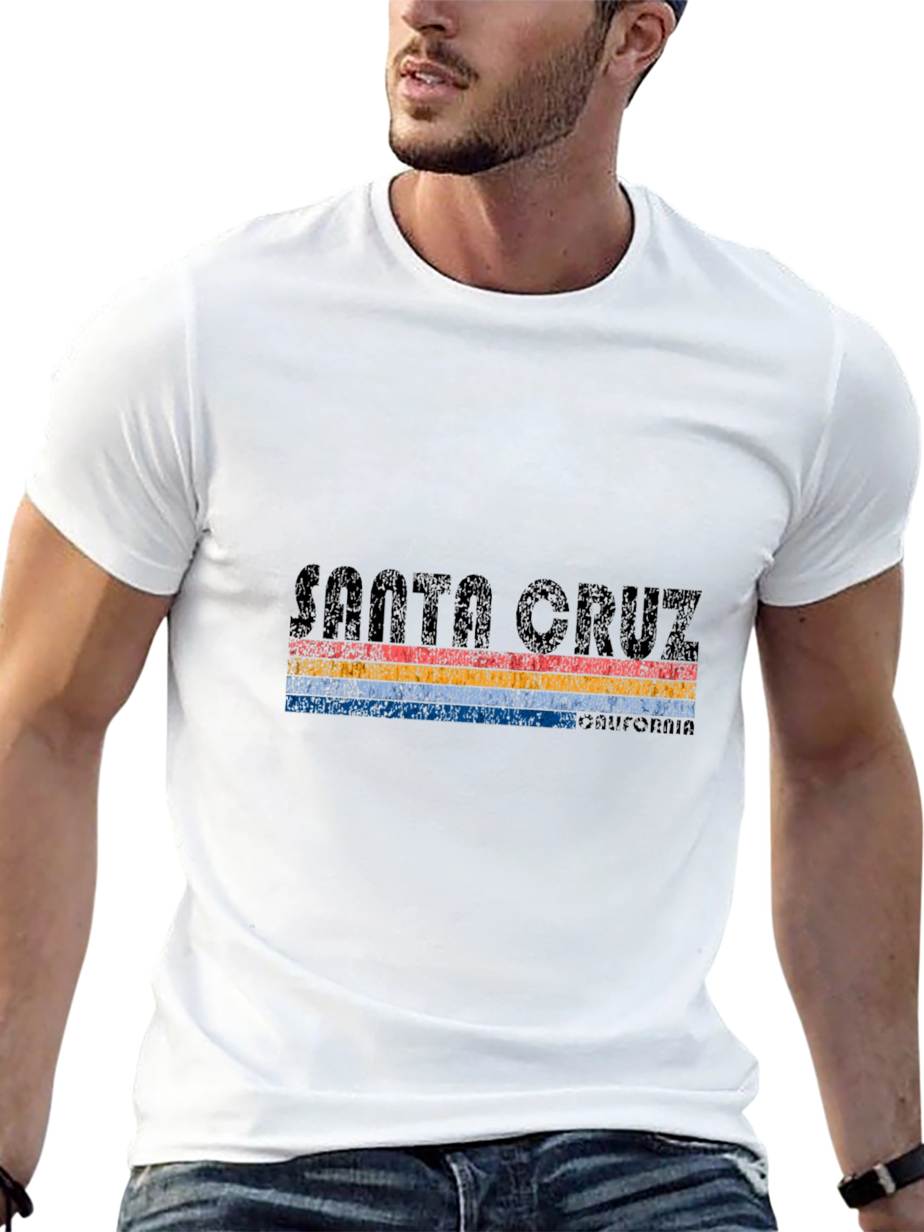 Santa Cruz Retro Striped Graphic Tee - Black