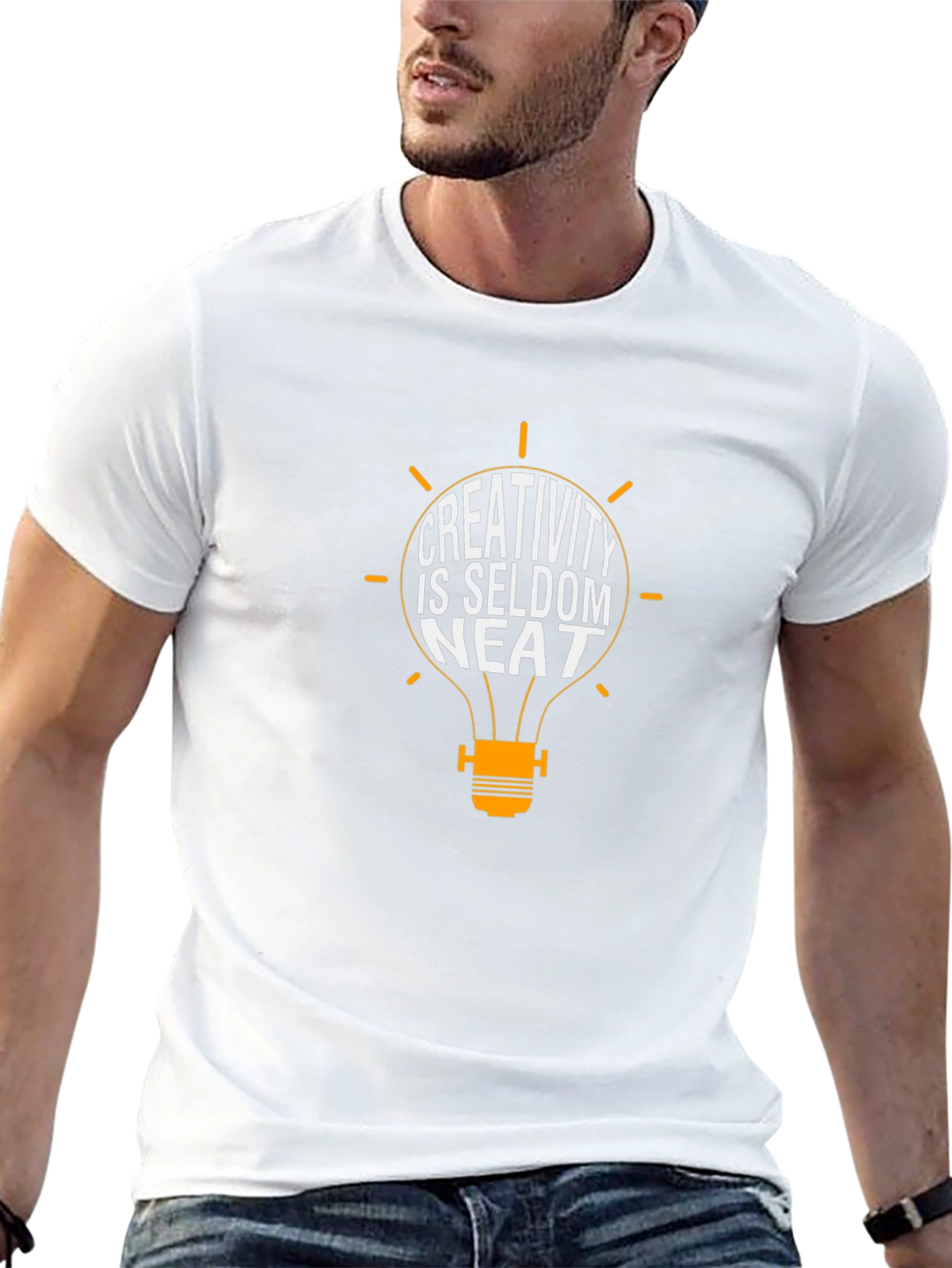 Creativity is Seldom Neat T-Shirt - Black
