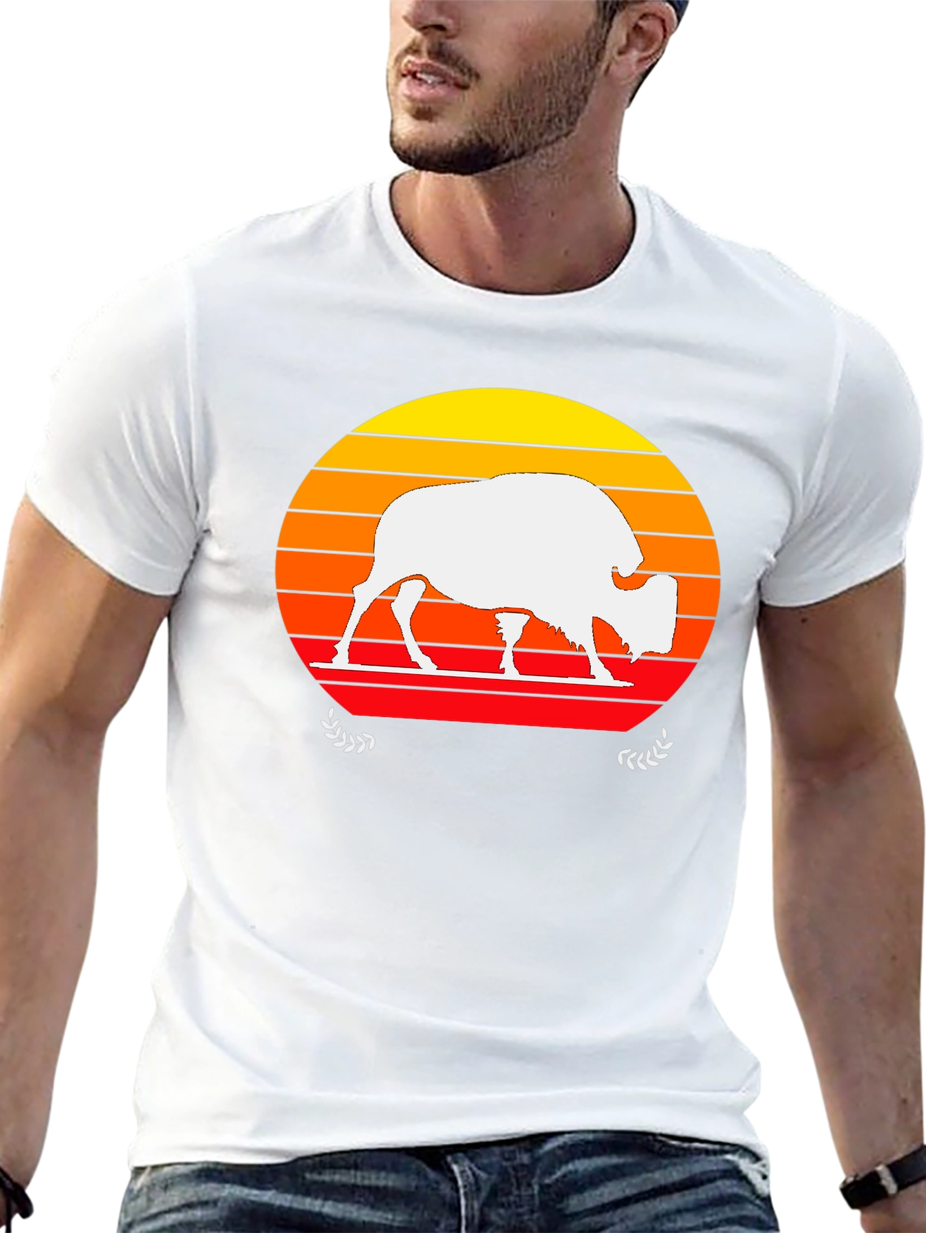 Sunset Buffalo Graphic T-Shirt
