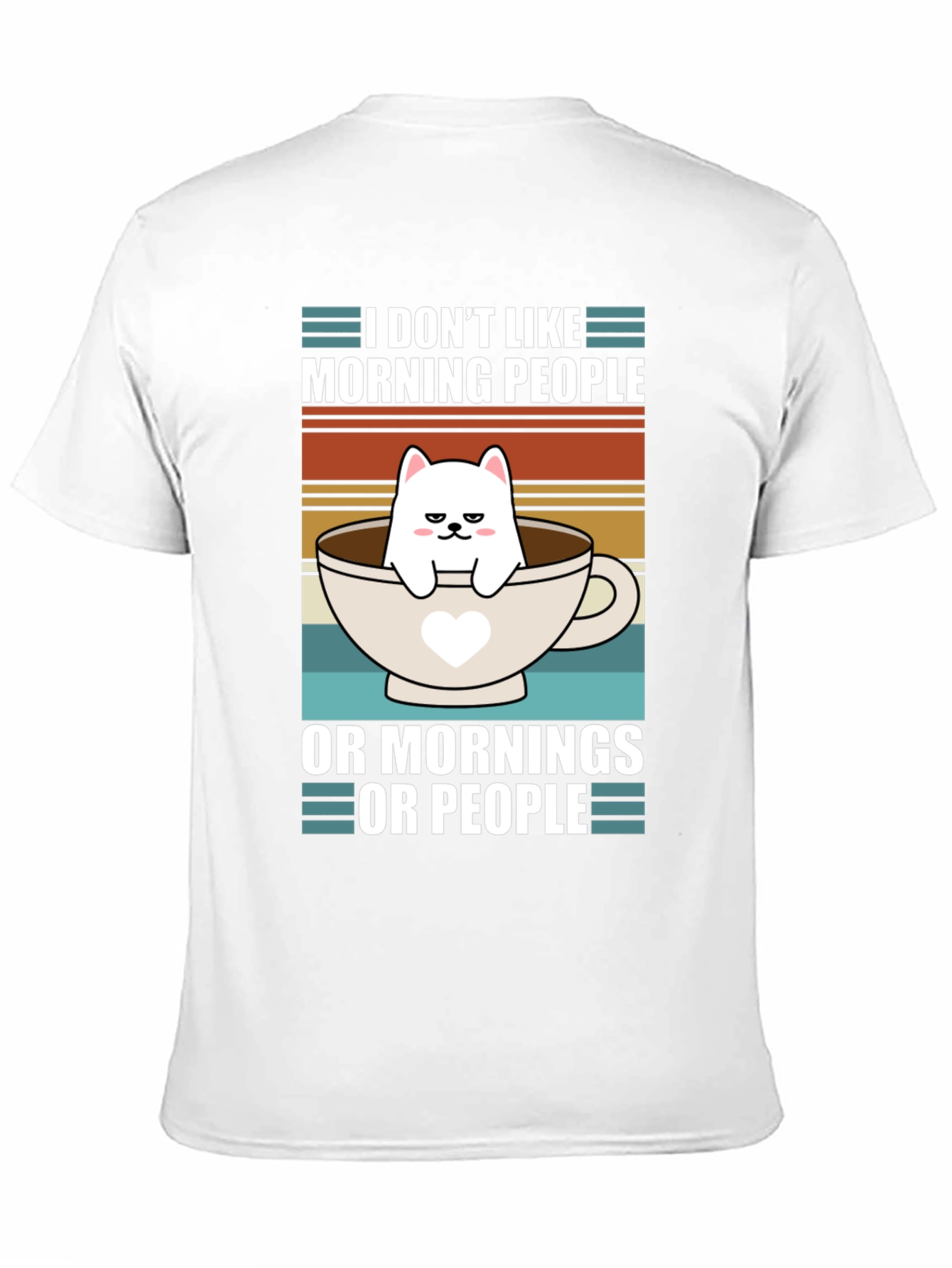 Funny I Dont Like Morning People Cat T-Shirt