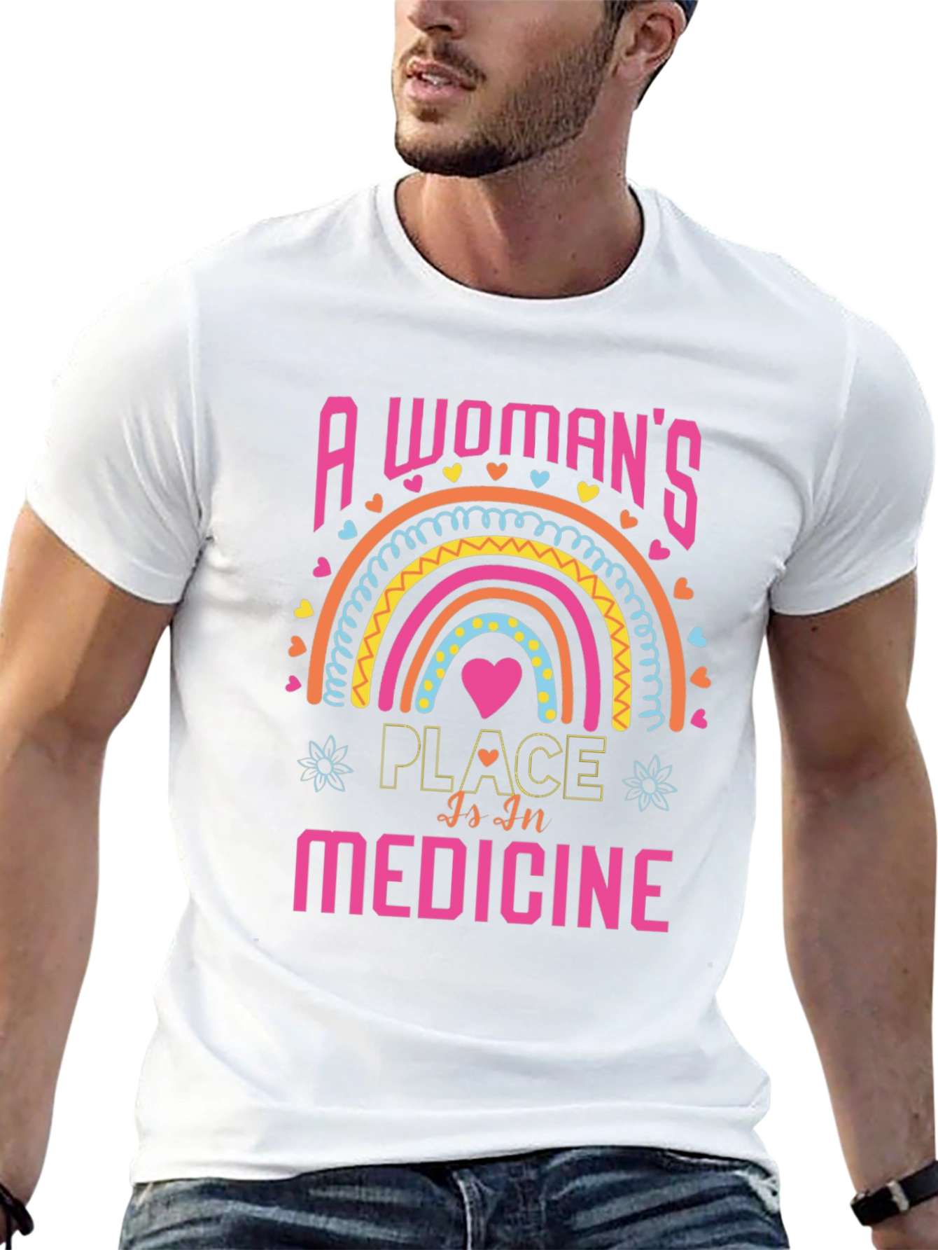 A Womans Place Is In Medicine Graphic Tee