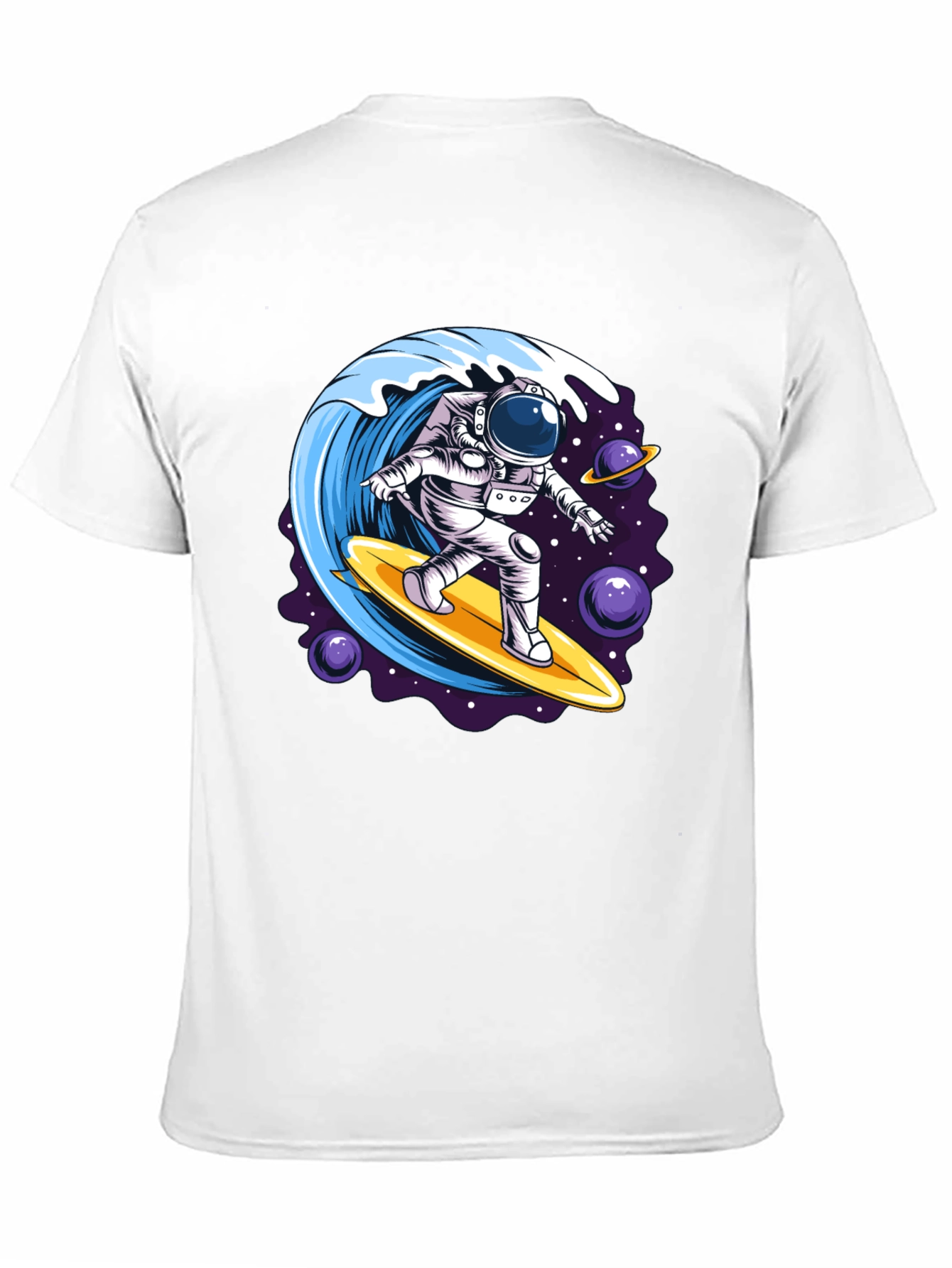 Astronaut Surfing Wave Graphic T-Shirt