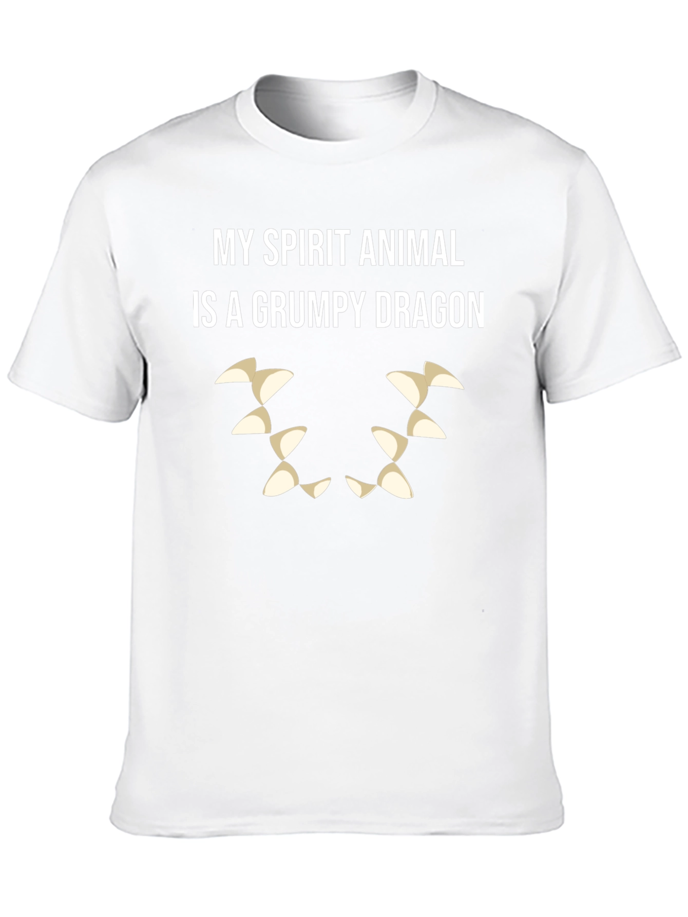 Grumpy Dragon Spirit Animal T-Shirt - Black