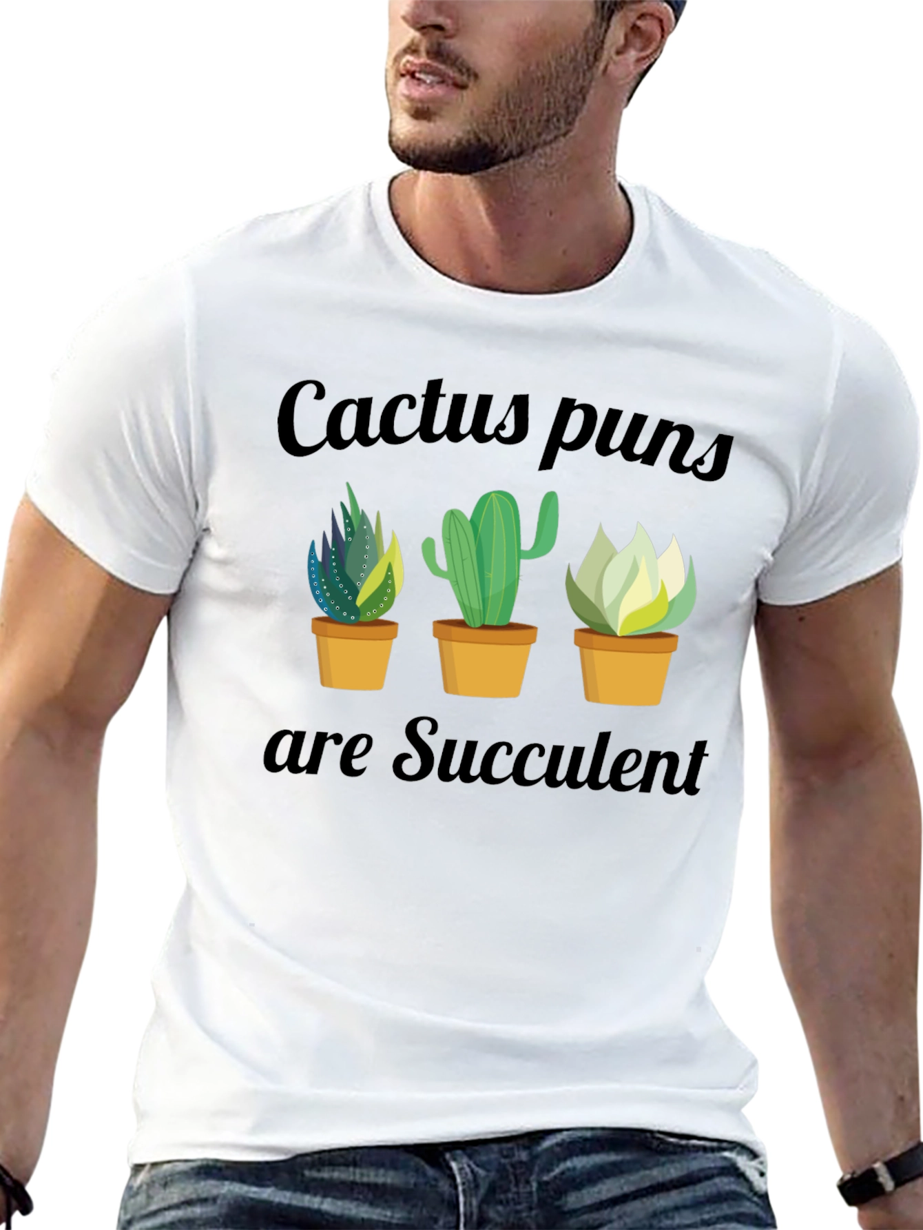 Cactus Puns Succulent Graphic T-Shirt - Unisex