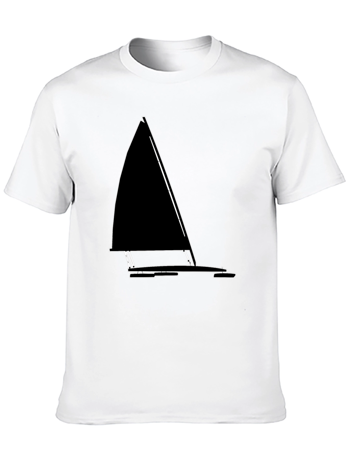 Sailboat Outline T-Shirt - Nautical Style