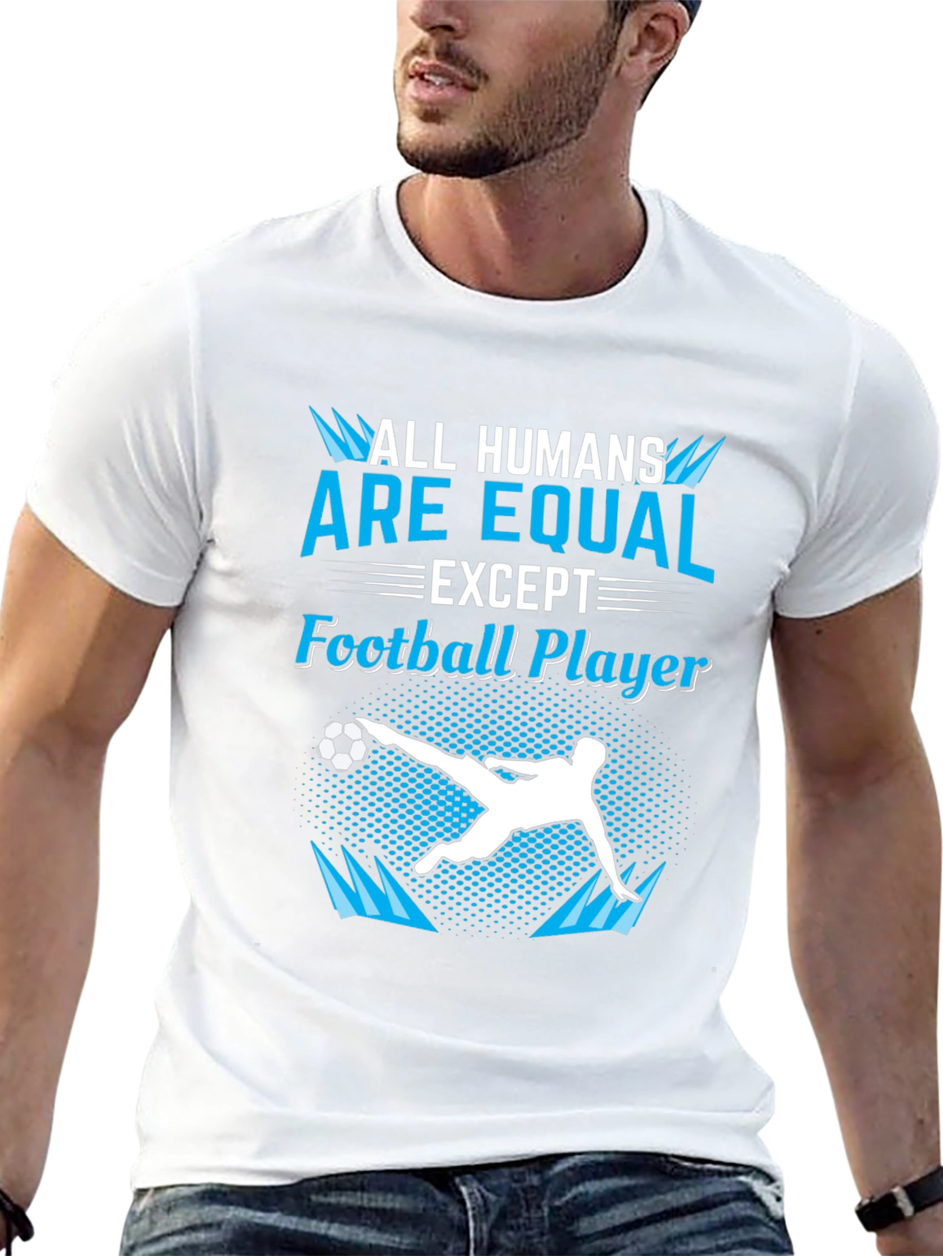 Funny Football Player Graphic T-Shirt