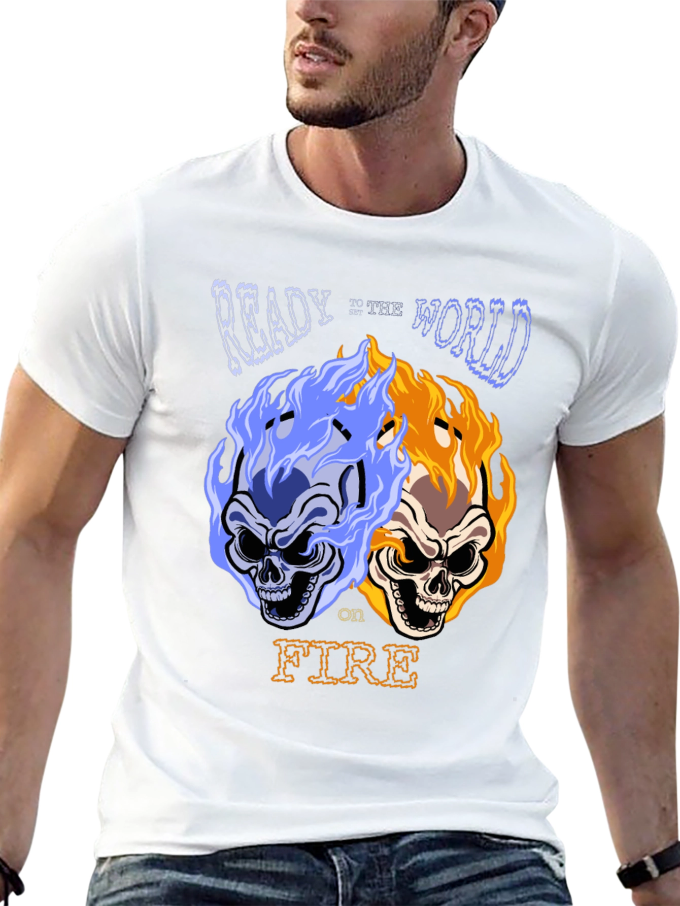 Ready to ignite the world skull T-shirt
