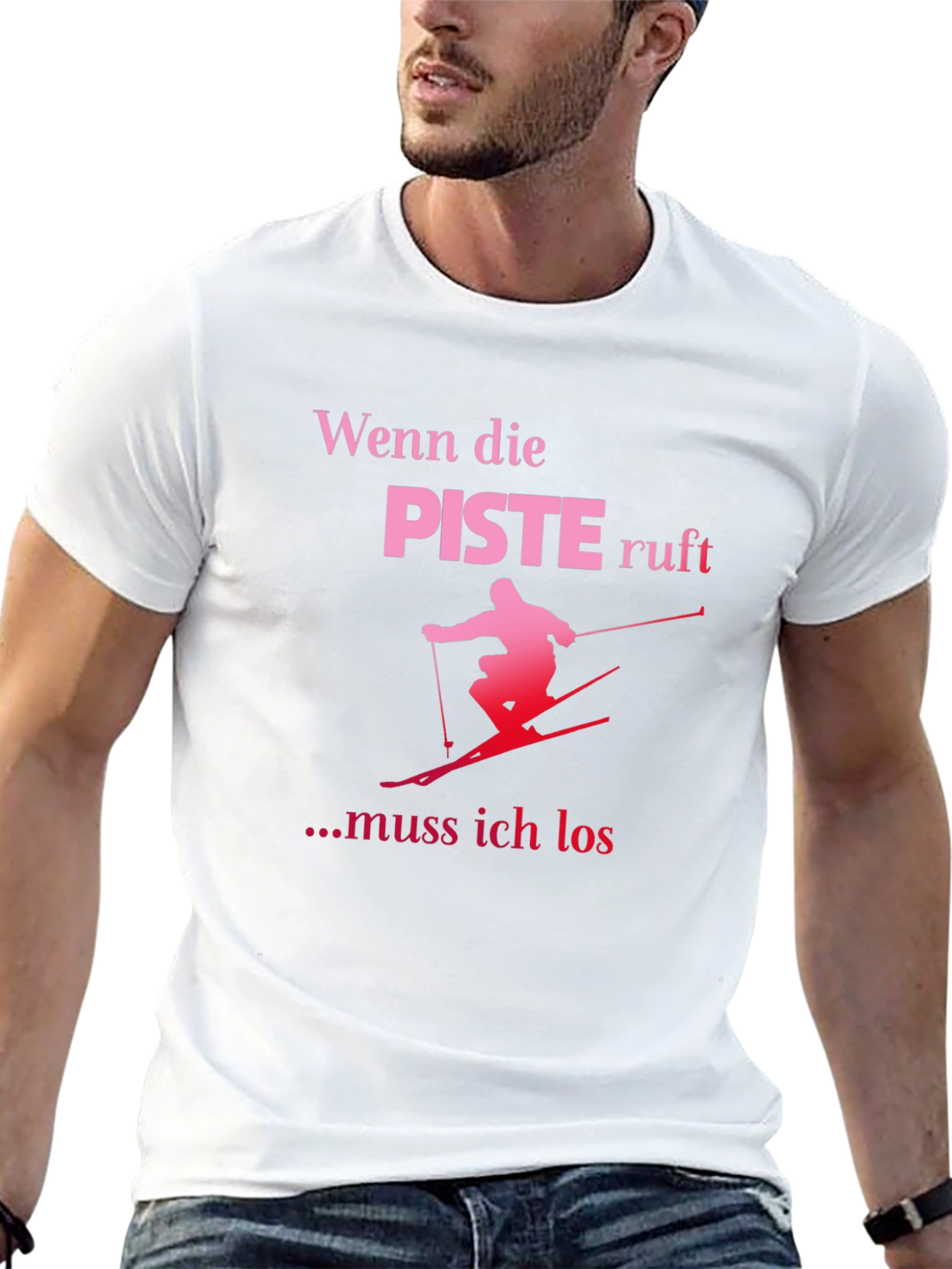 Funny Skiing T-Shirt: Wenn die Piste Ruft